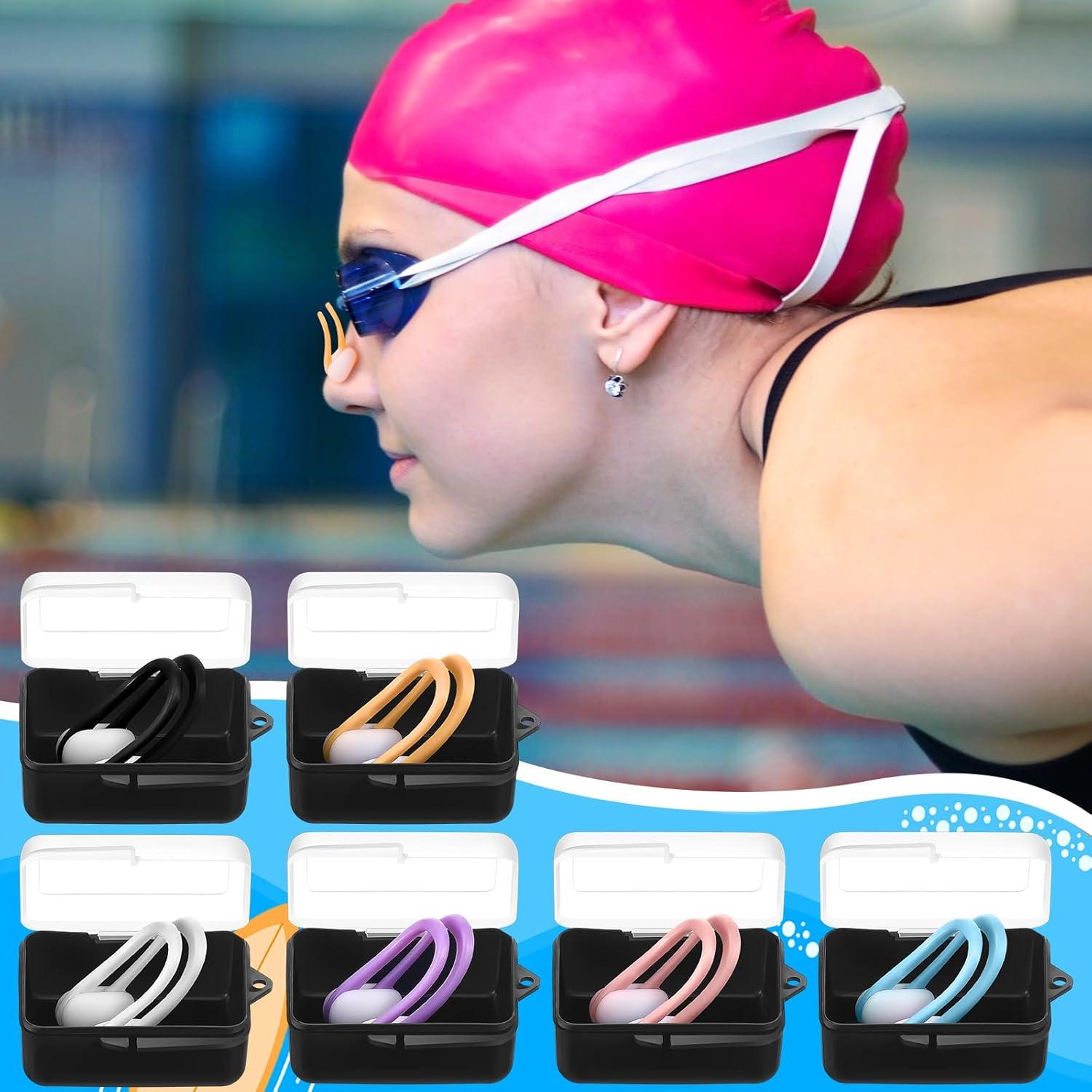 Hiboom Set de 6 Clips de Nariz para Nadar y Bucear