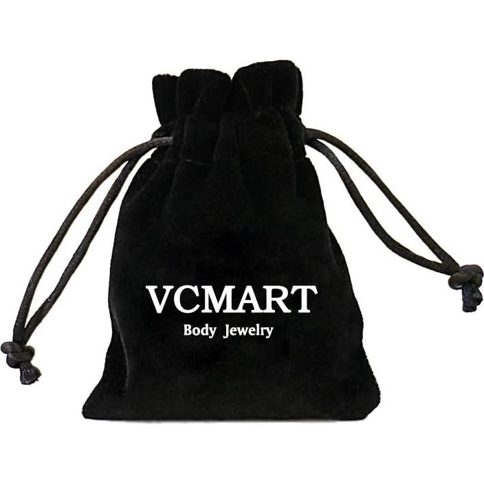 Aro Falso para Nariz VCMART Clip On Acero Inoxidable 3 Piezas