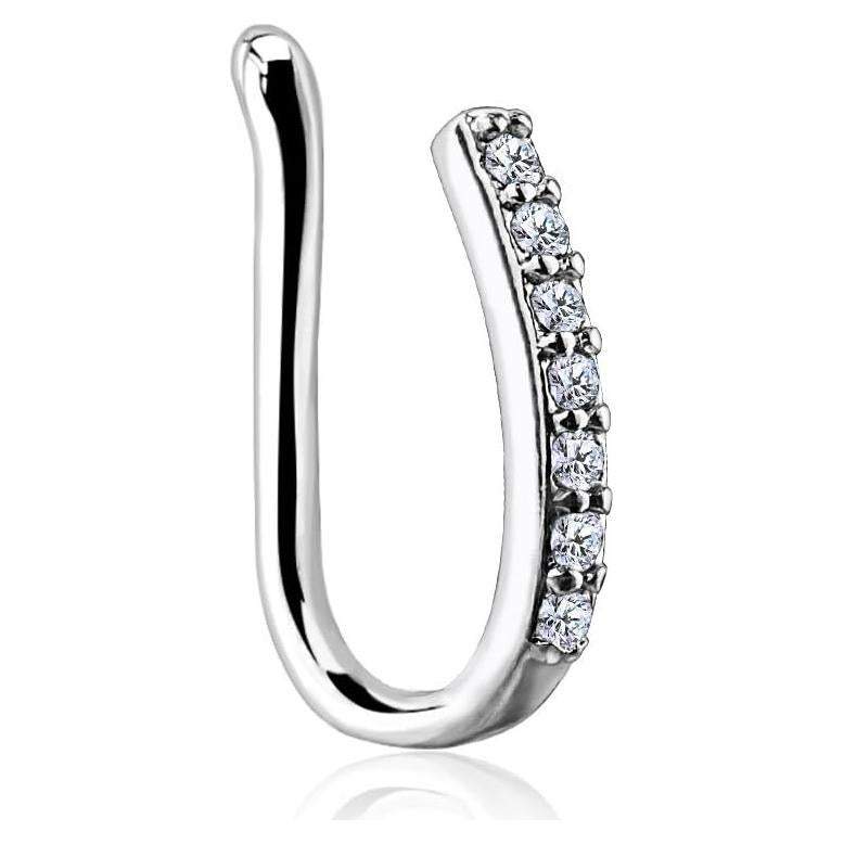 Clip para nariz y oreja sin perforar con cristal CZ