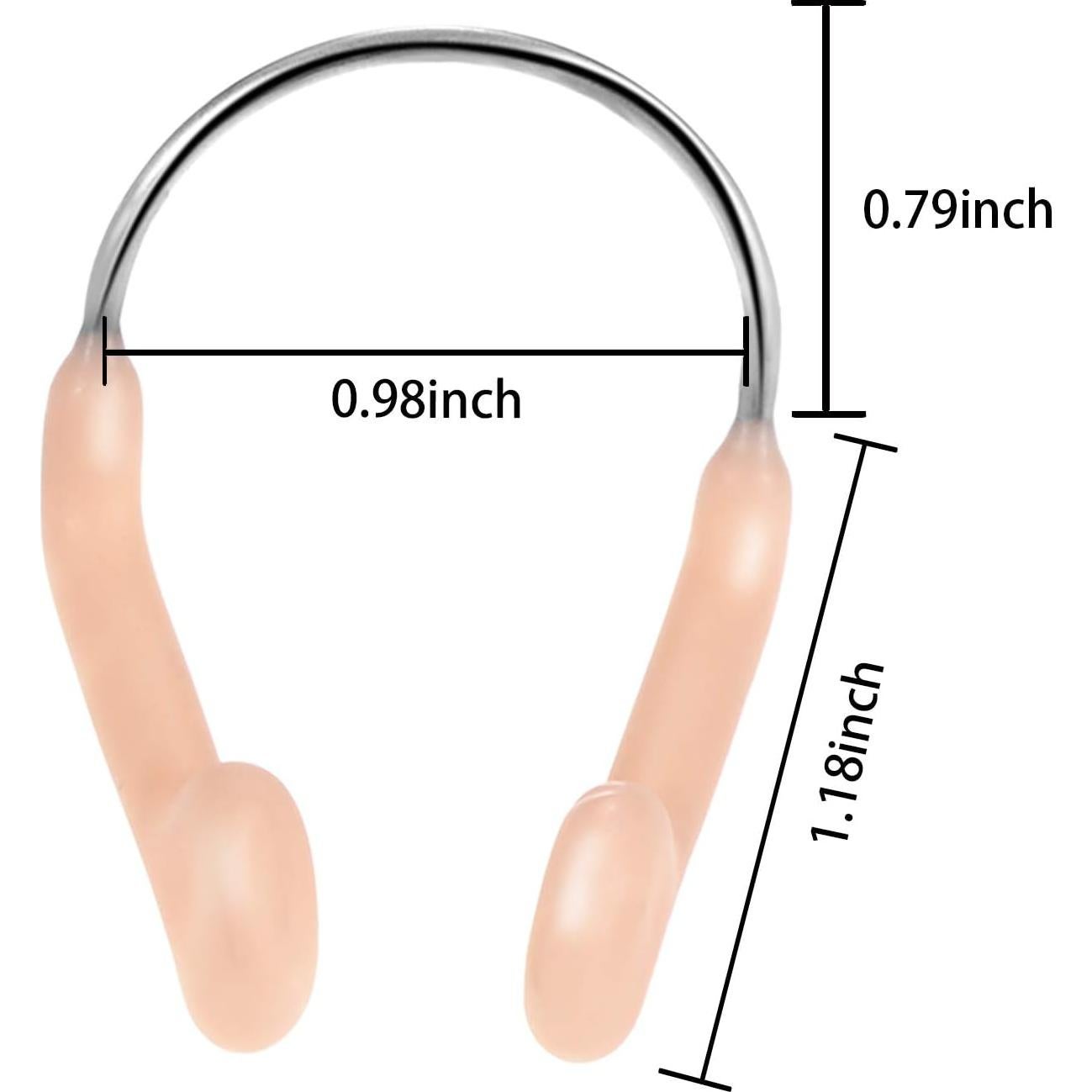 Pelopy 10 Piezas Tapones de Nariz Silicona Adulto para Natación
