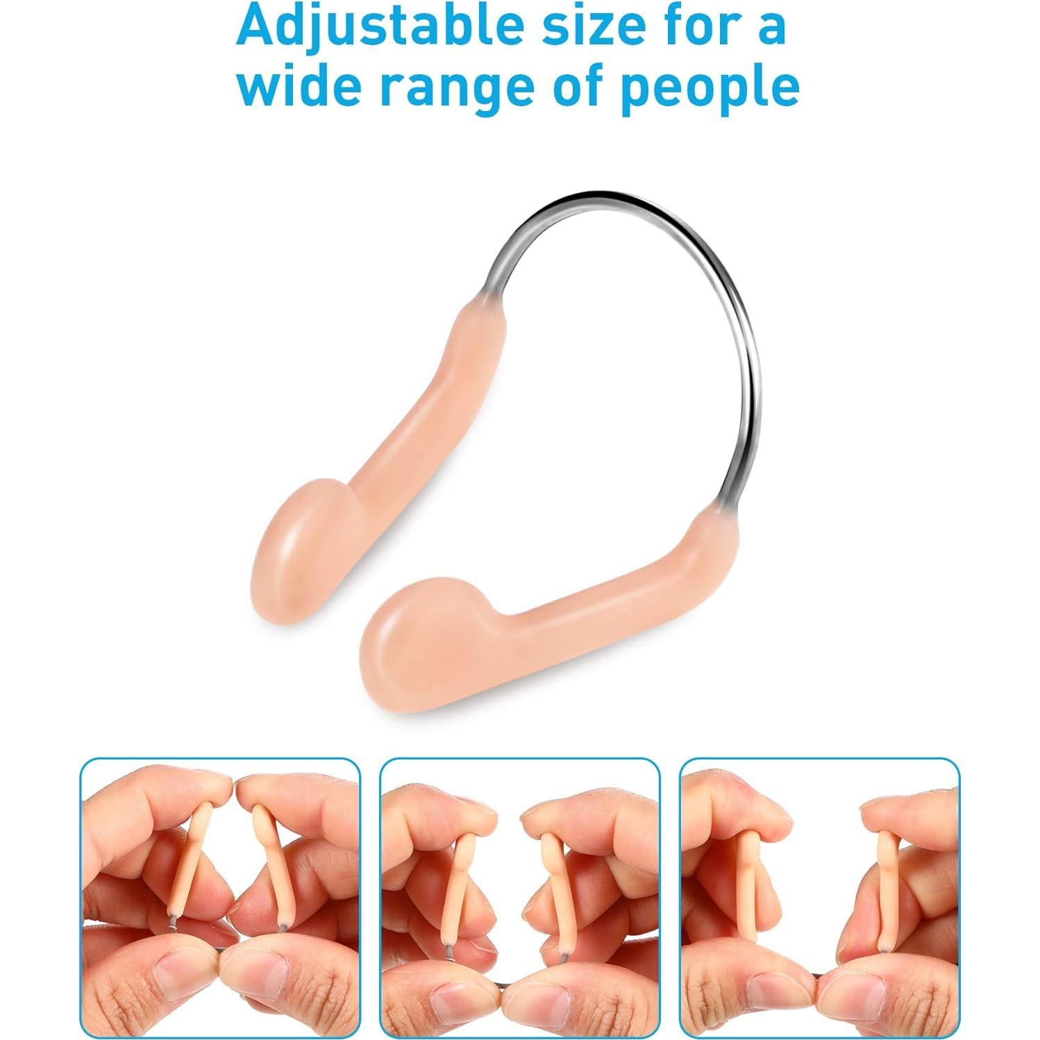 Pelopy 10 Piezas Tapones de Nariz Silicona Adulto para Natación