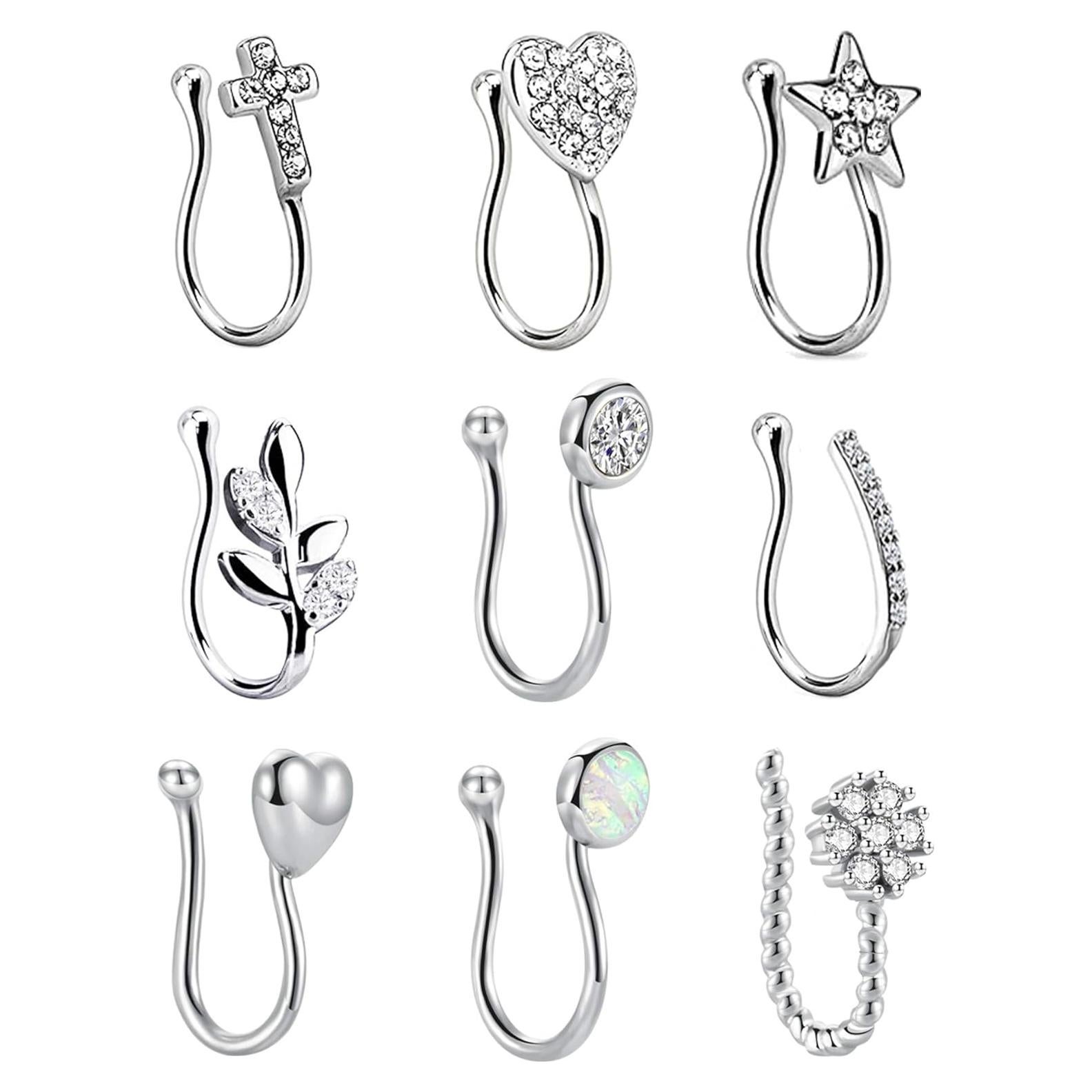 Conjunto de 9 Anillos Falsos para Nariz Masedy - Sin Perforación