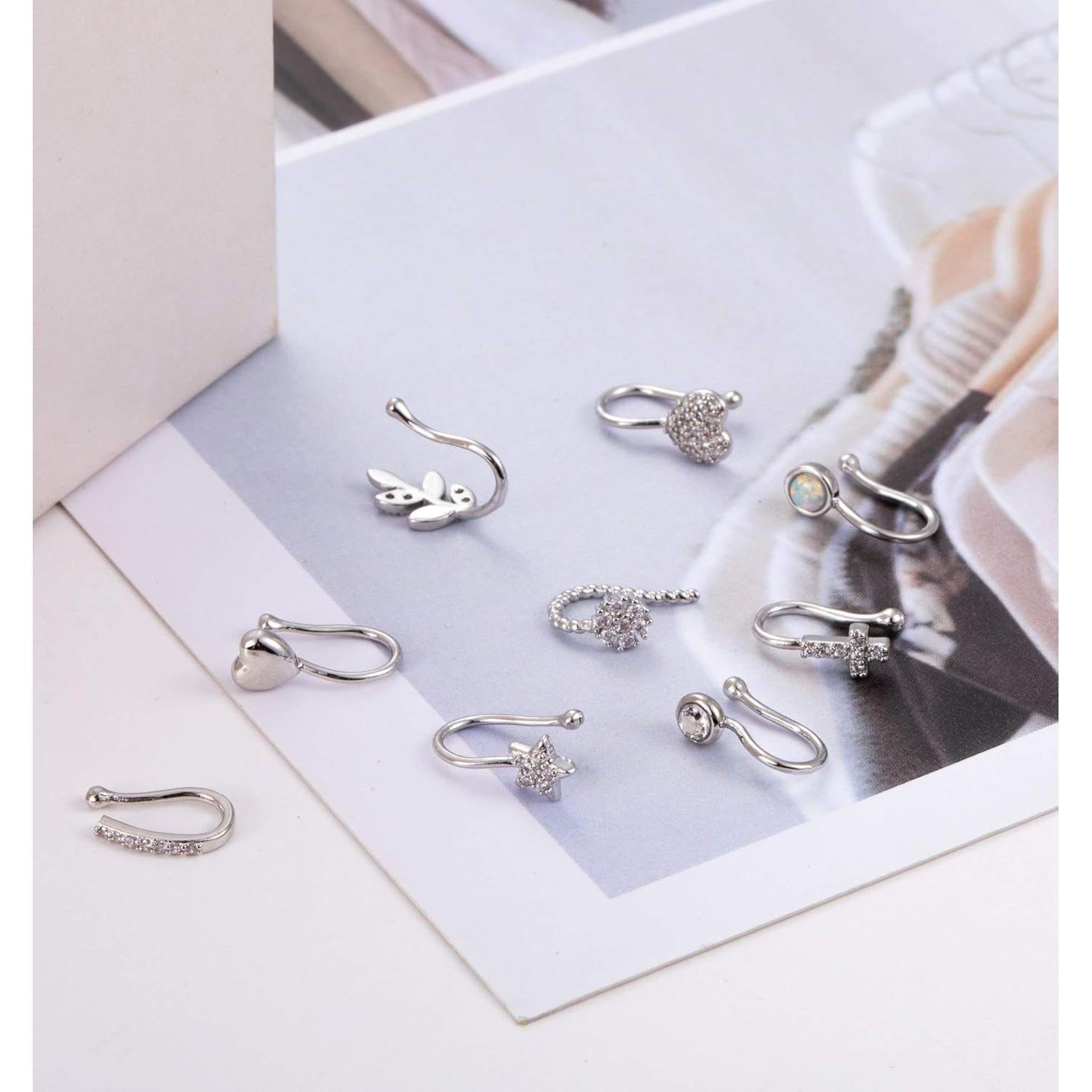 Conjunto de 9 Anillos Falsos para Nariz Masedy - Sin Perforación