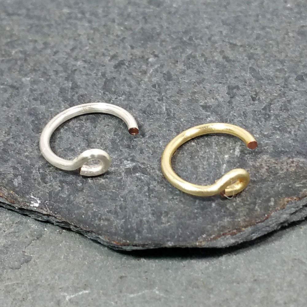 Anillos de Nariz Falsos Clip 20g - Plata y Oro - Sin Perforación
