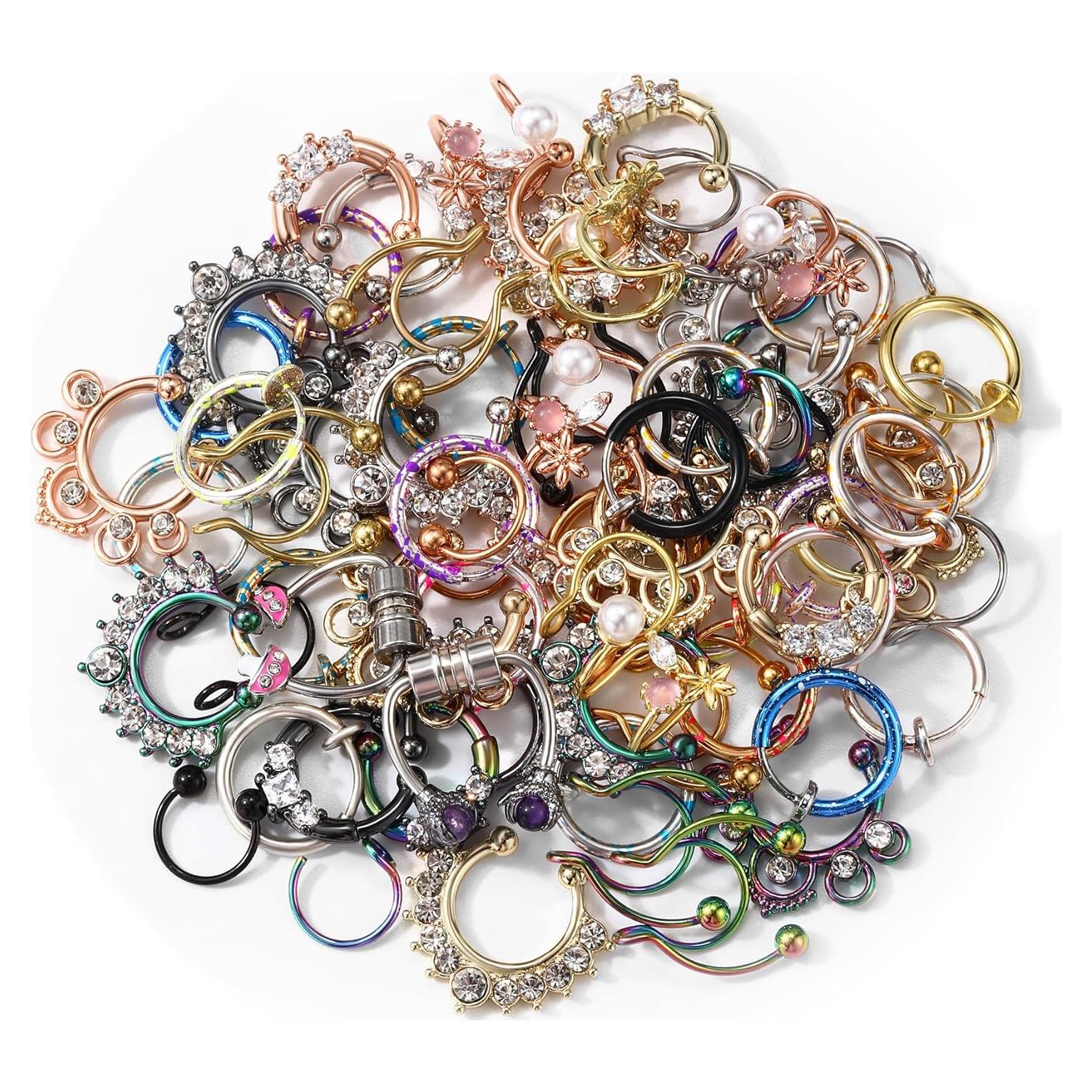 Anillo de Septum Falso COCHARM 20pcs Sin Perforación 8-10mm