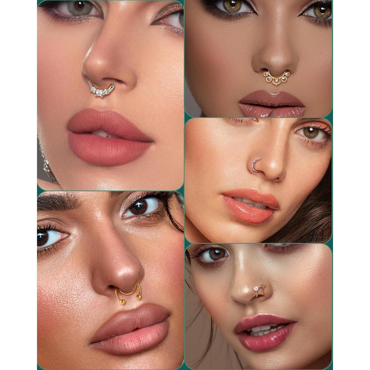 Anillo de Septum Falso COCHARM 20pcs Sin Perforación 8-10mm