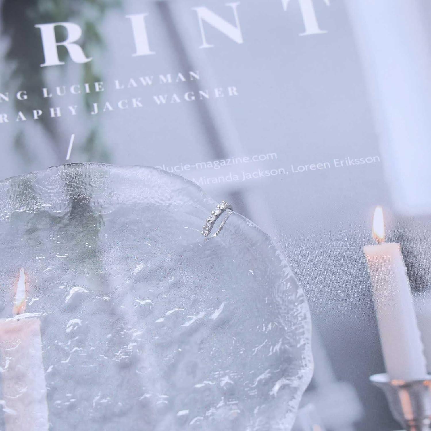 Anillo de Nariz Clip On Andelaisi Vintage Cristal Plateado