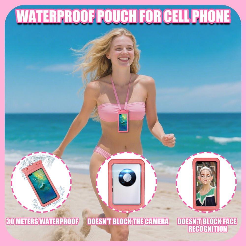 Gafas de natación TOAINRSI con gorro y tapones - Rosa