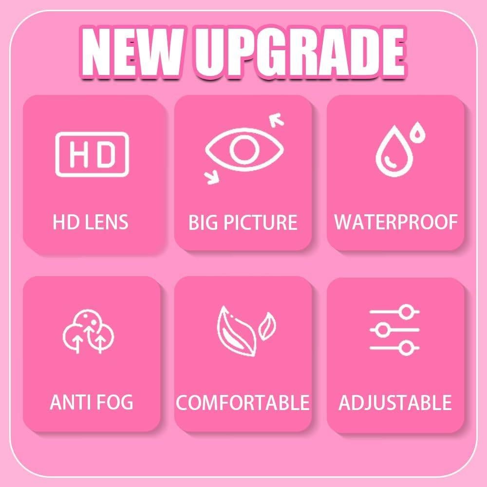 Gafas de natación TOAINRSI con gorro y tapones - Rosa