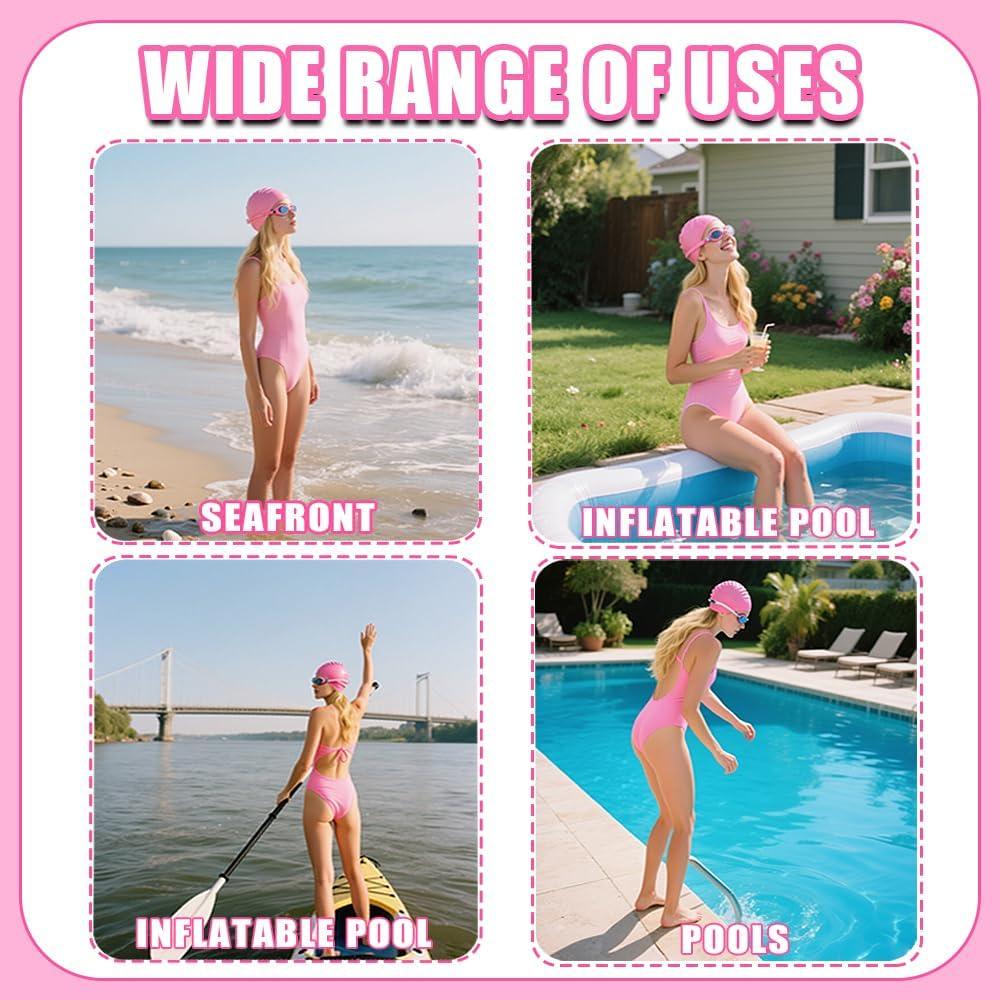 Gafas de natación TOAINRSI con gorro y tapones - Rosa