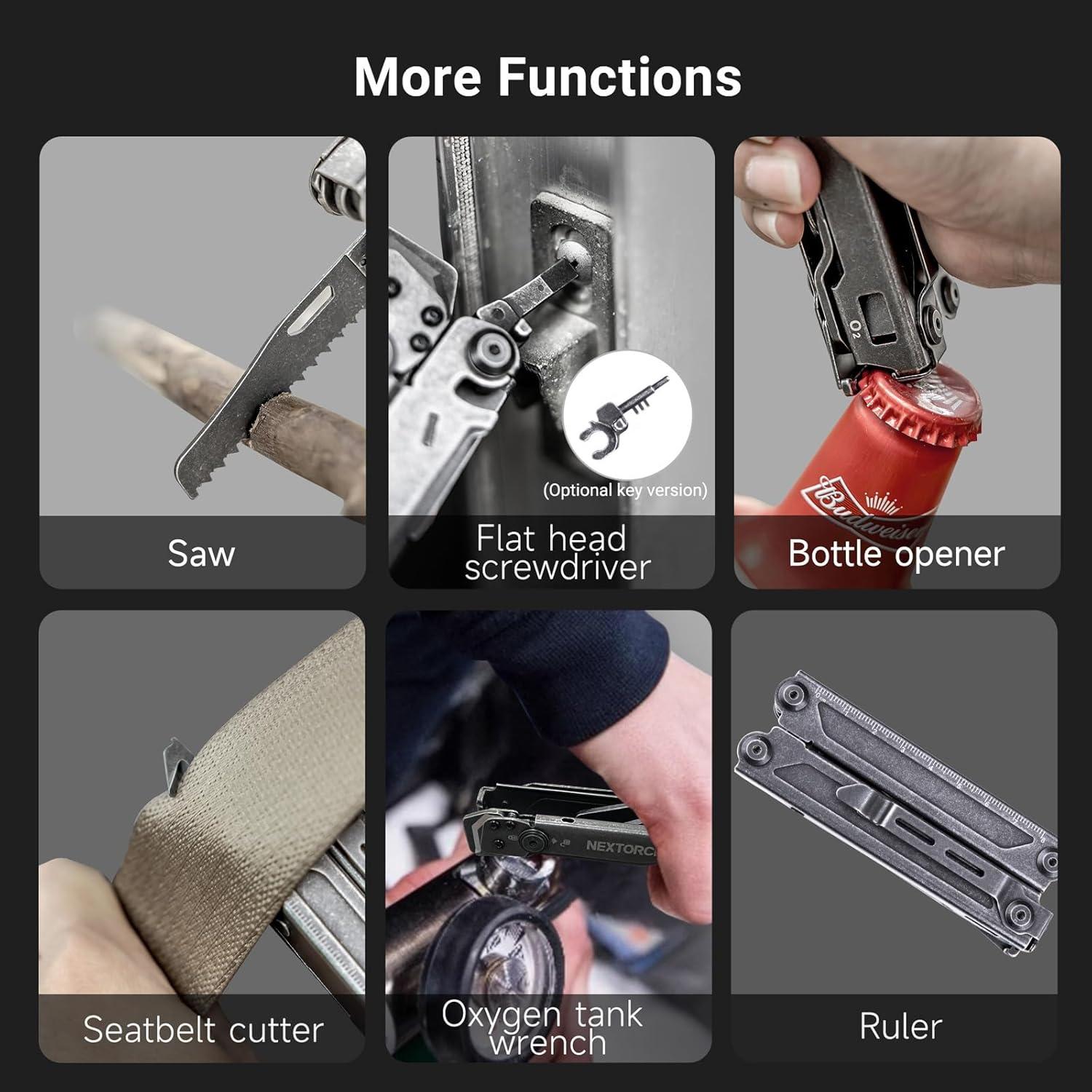 Herramienta Multiusos NEXTORCH PIONEER 14-en-1 Acero Inoxidable