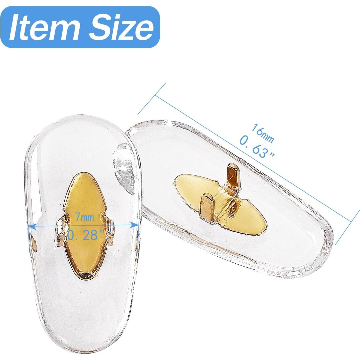 6 Pares Almohadillas Nasales Ray-Ban 16mm Doradas