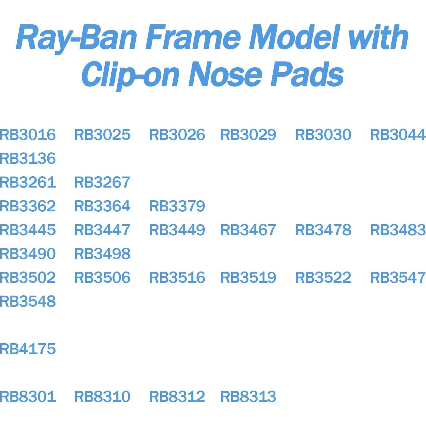 6 Pares Almohadillas Nasales Ray-Ban 16mm Doradas