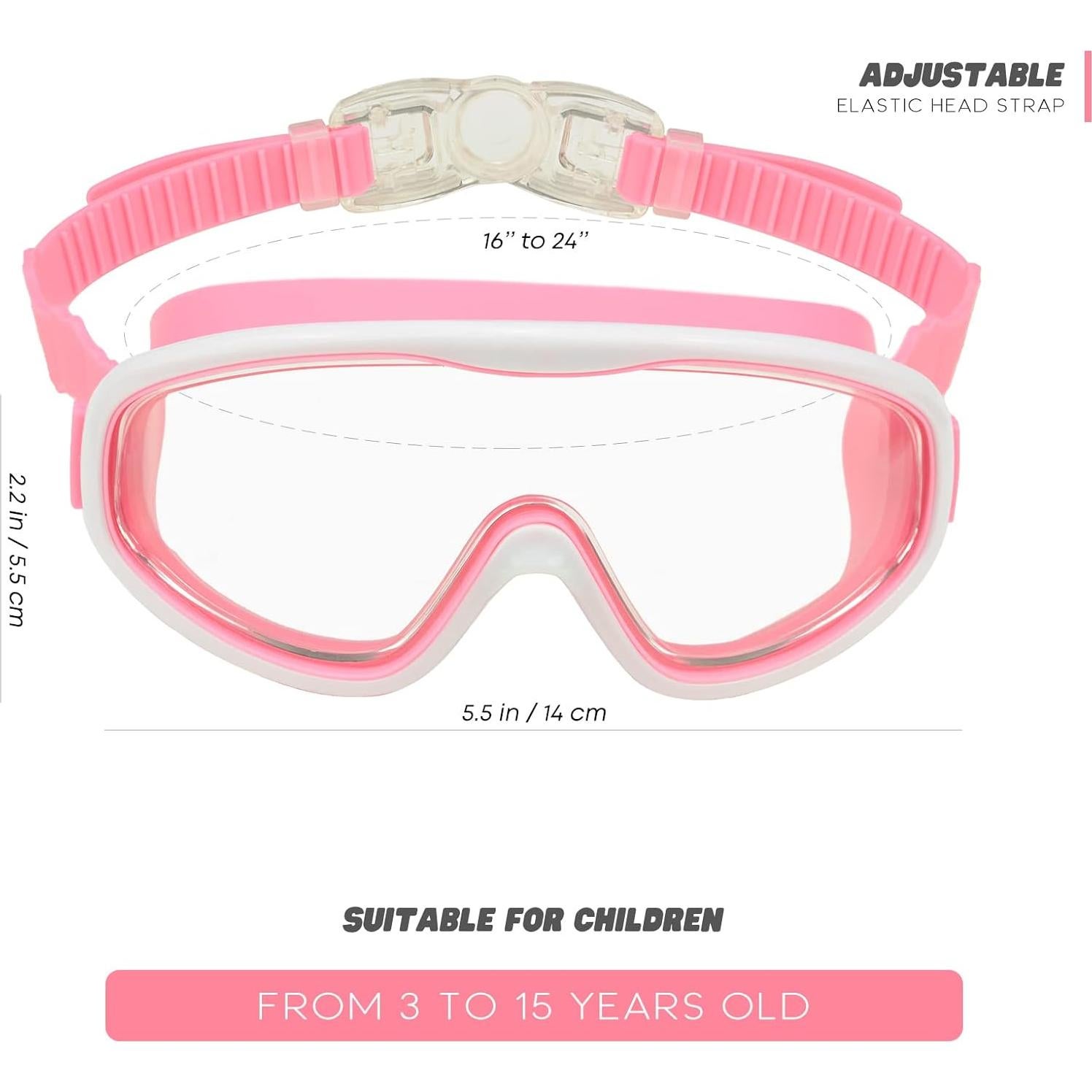 Gafas de natación KAILIMENG para niños 3-15 años, 2 paquetes