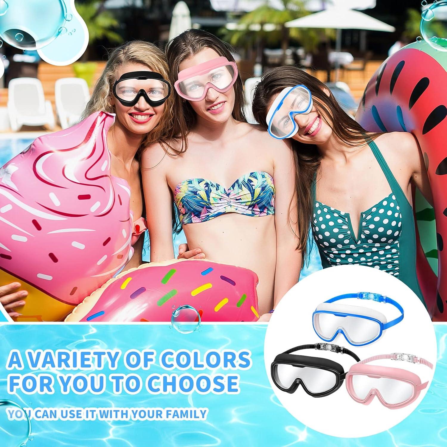 Gafas de Natación Konohan Adultos Antivaho UV 3 Piezas