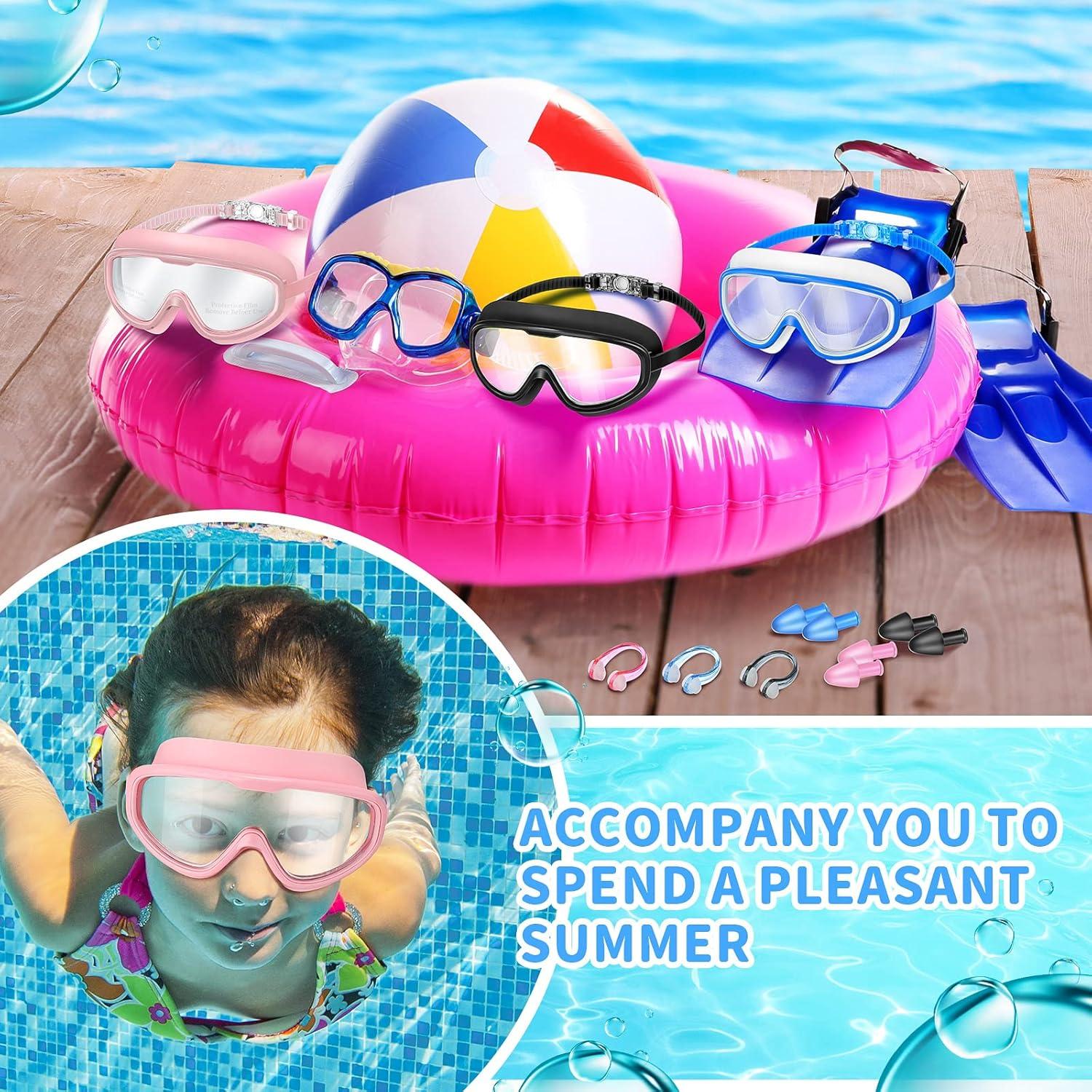 Gafas de Natación Konohan Adultos Antivaho UV 3 Piezas