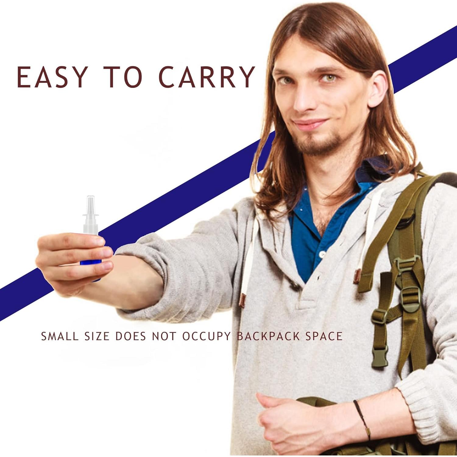 Botellas de Spray Nasal de Vidrio GIVAMEIHF 4Pcs 30ml Azul