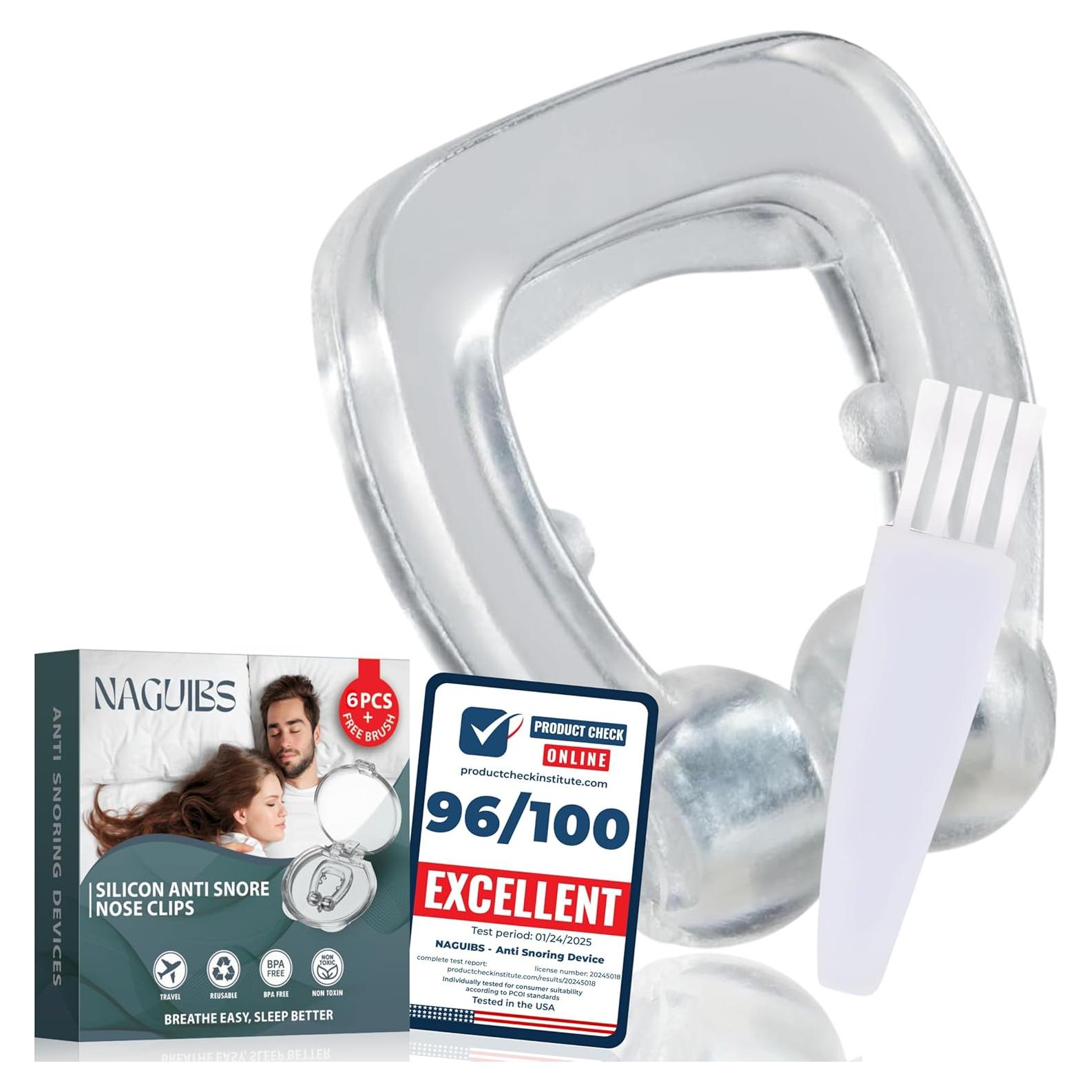 Pack de 6 Clips Nasales Magnéticos NAGUIBS para Ronquidos