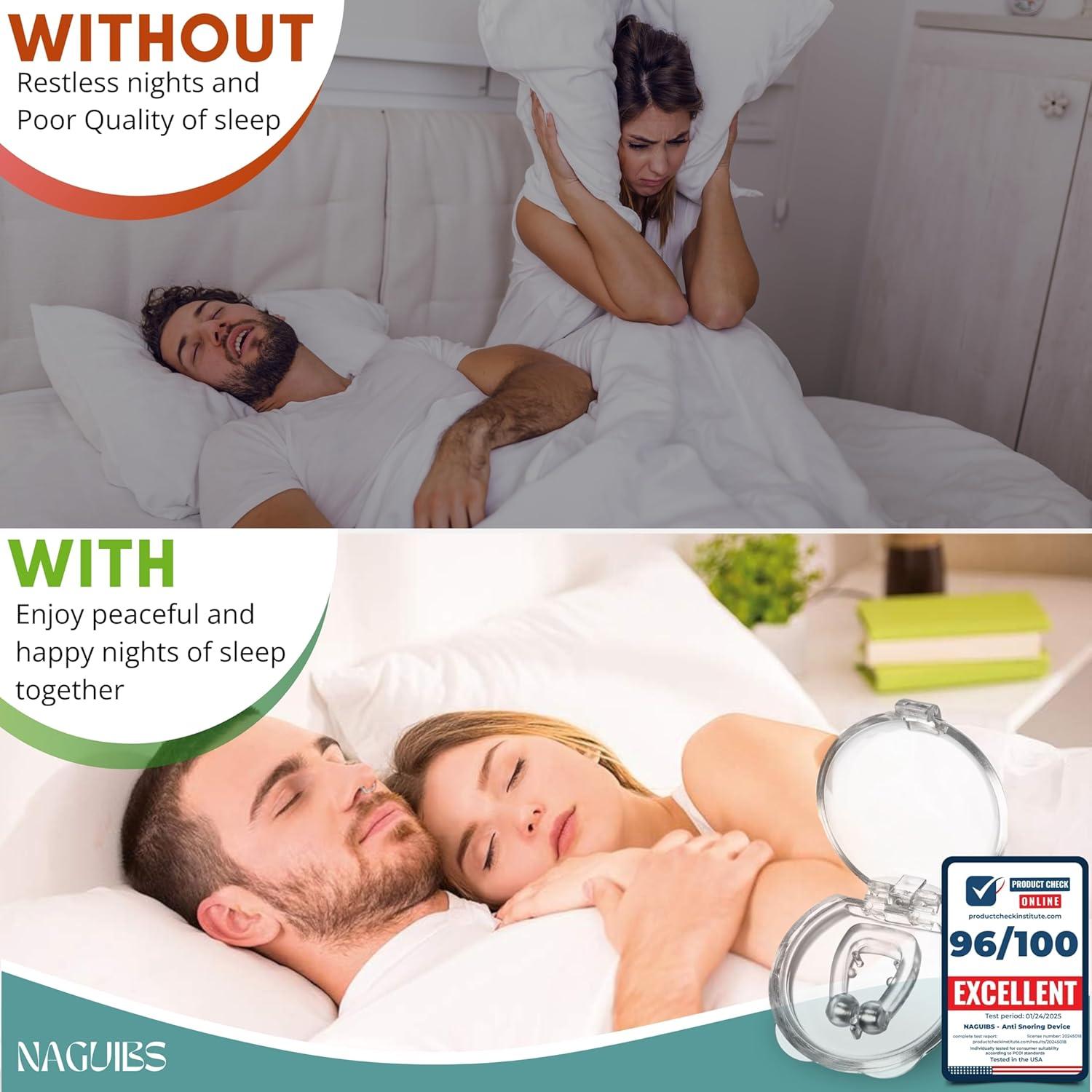 Pack de 6 Clips Nasales Magnéticos NAGUIBS para Ronquidos