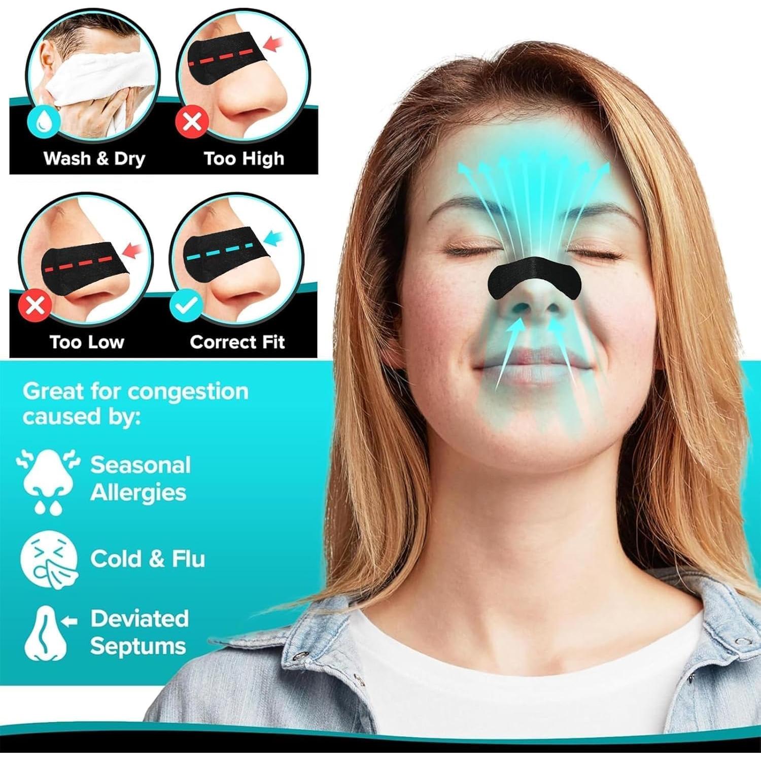 Tiras Nasales Antisnoring DANDADAN - 60 Unidades, Ajuste Universal