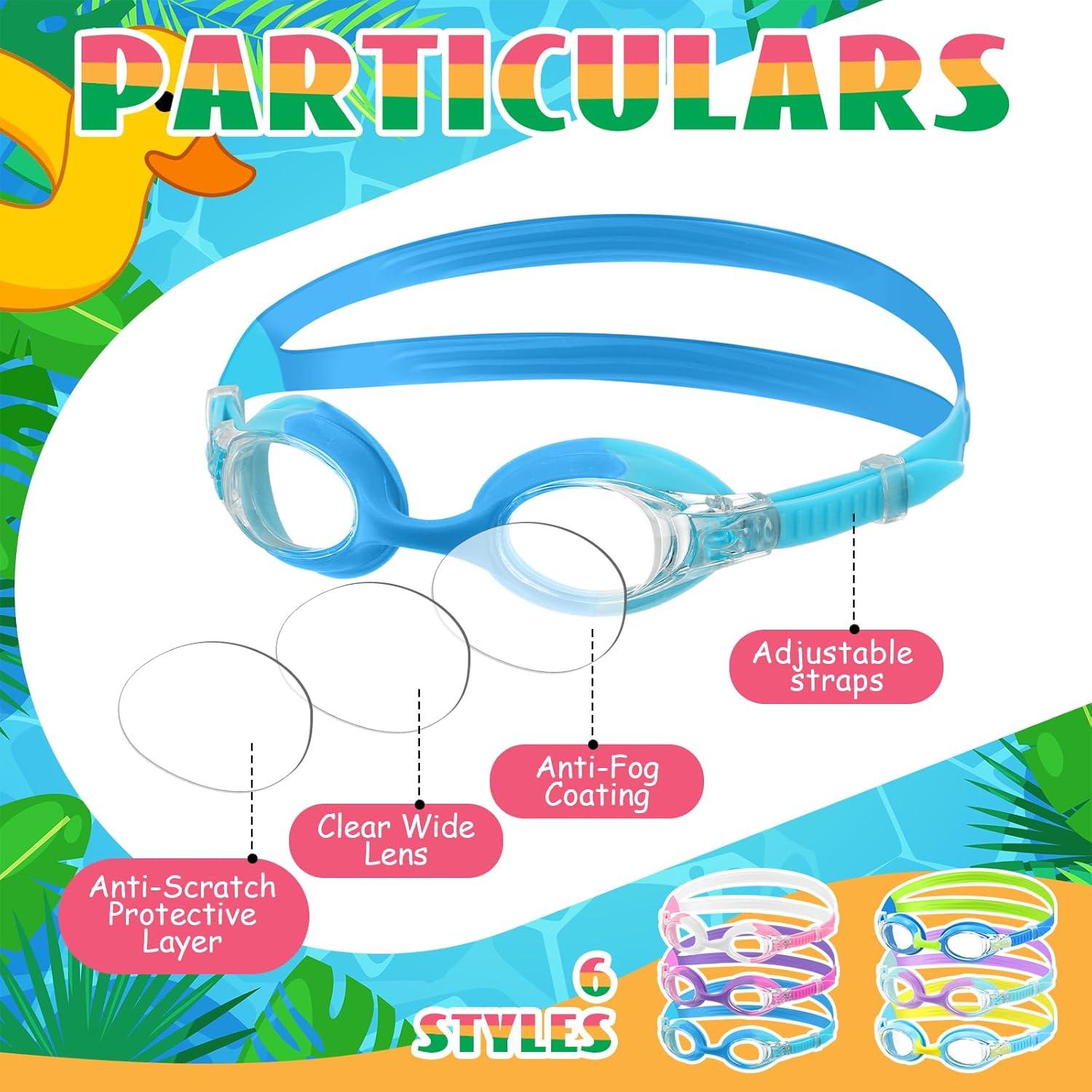 Gafas de Natación para Niños Macarrie 6 Pcs Antivaho