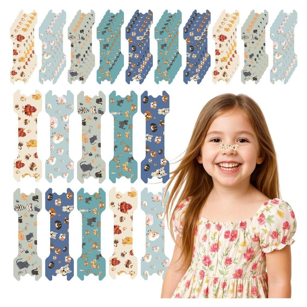 Tiras Nasales Antironquidos Towdytek 30pcs Niños Diseño Cartoon