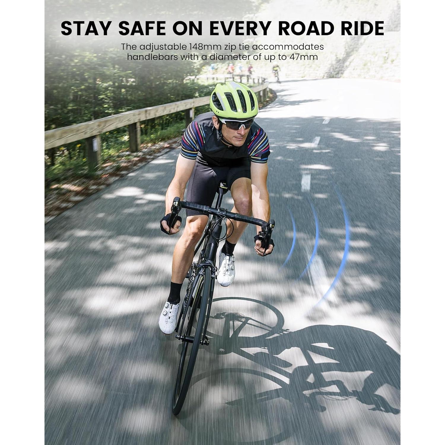 Timbre de Bicicleta RAVEMEN Q3 Doble Martillo 47mm Negro