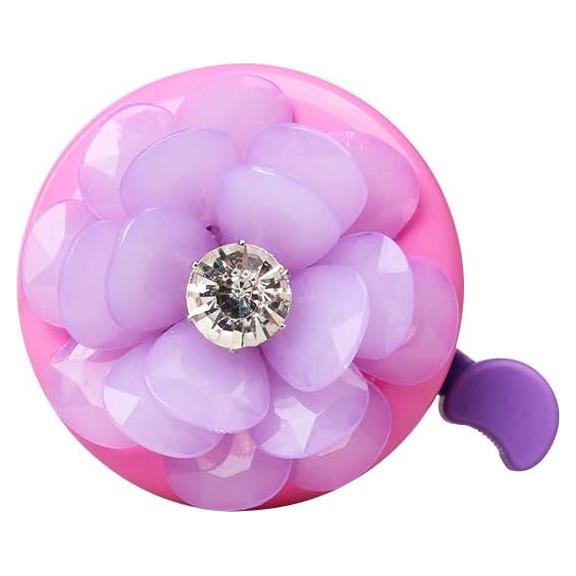 Timbre de Bicicleta Mini-Fábrica 3D Flor Morada Universal