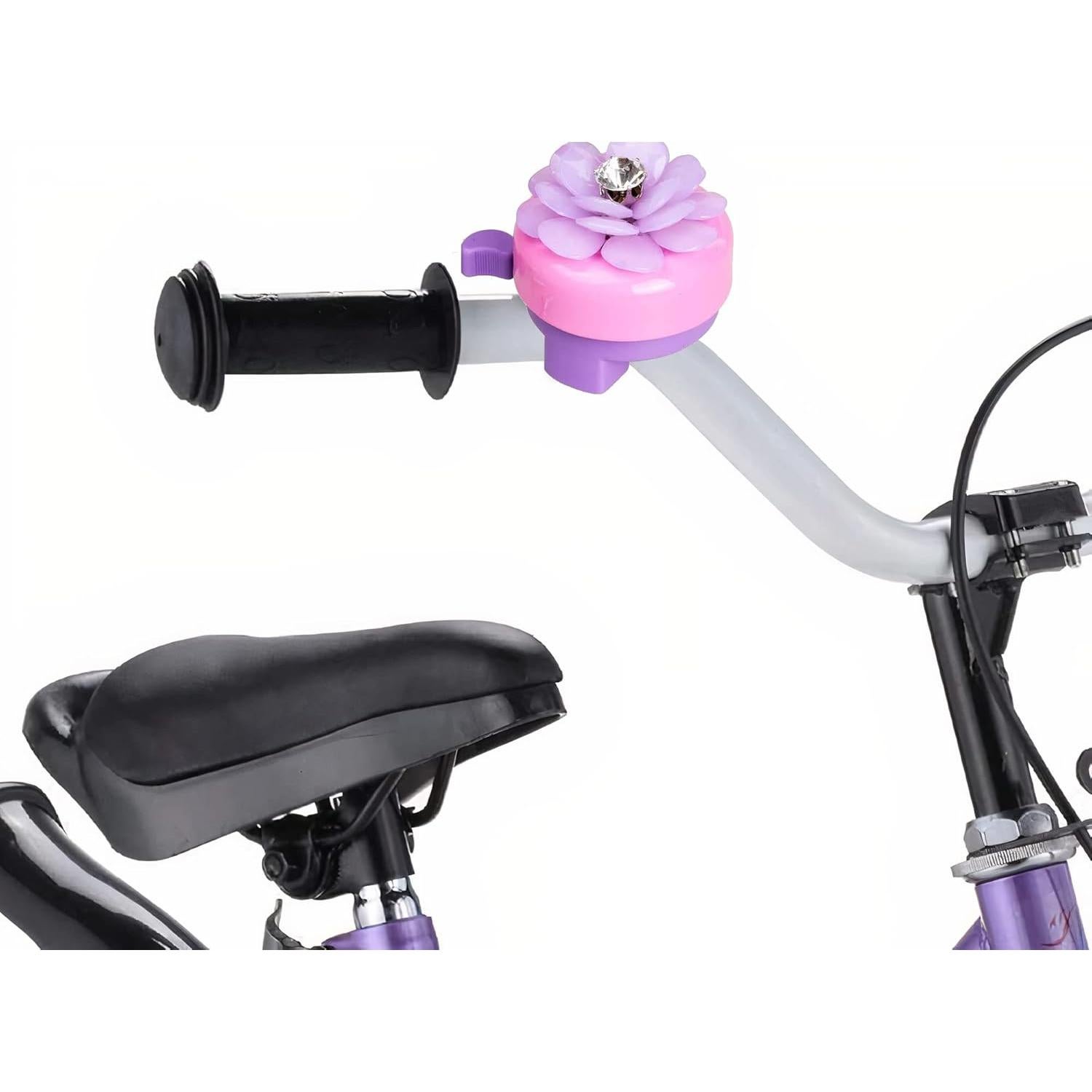 Timbre de Bicicleta Mini-Fábrica 3D Flor Morada Universal