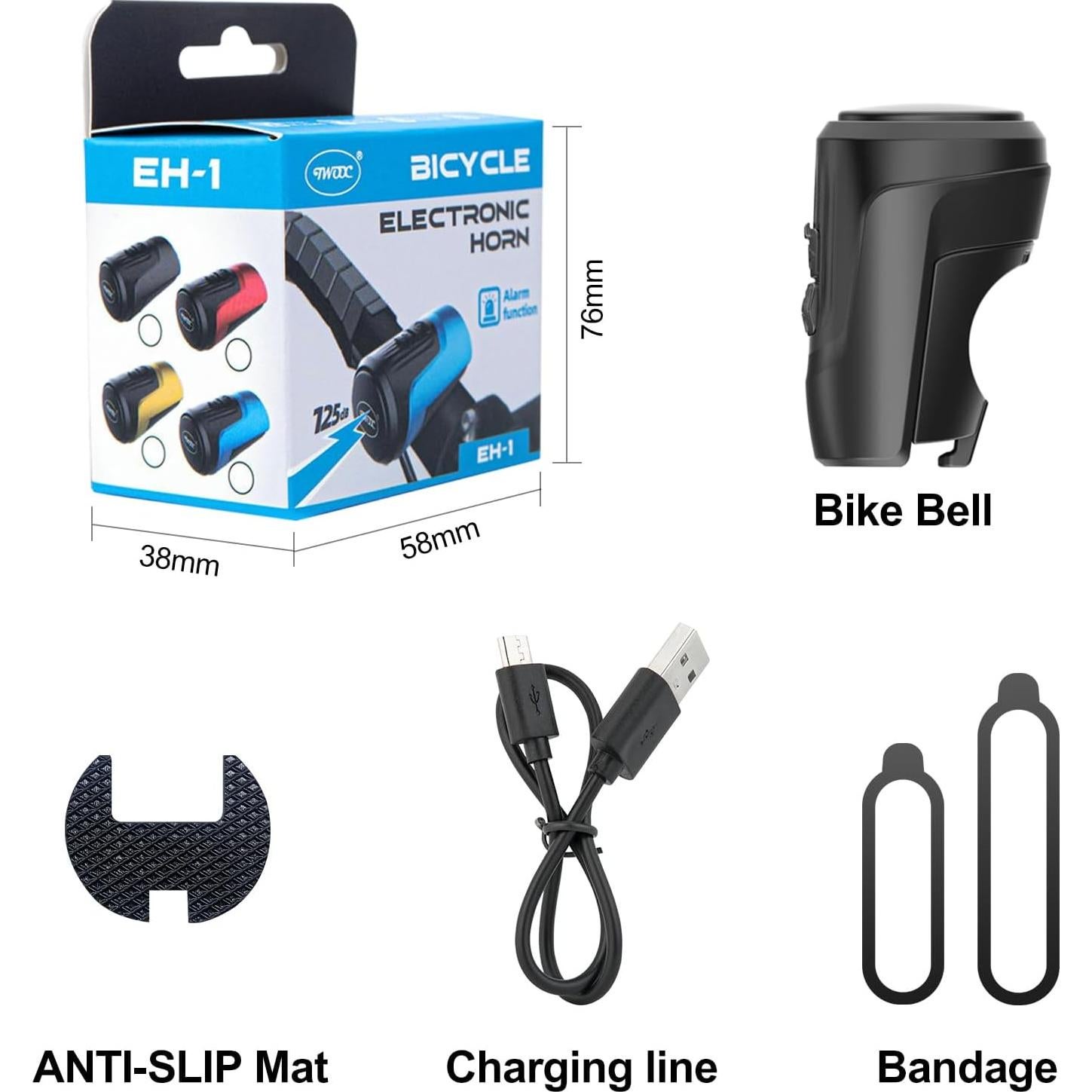 Timbre Eléctrico para Bicicleta Kimairy 125dB Impermeable