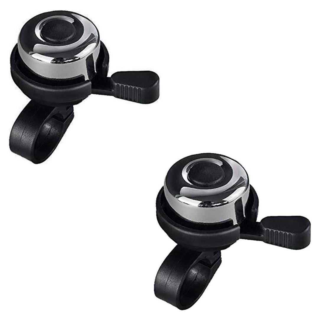 Timbres de Bicicleta Emoly, Paquete de 2, Latón, Negro