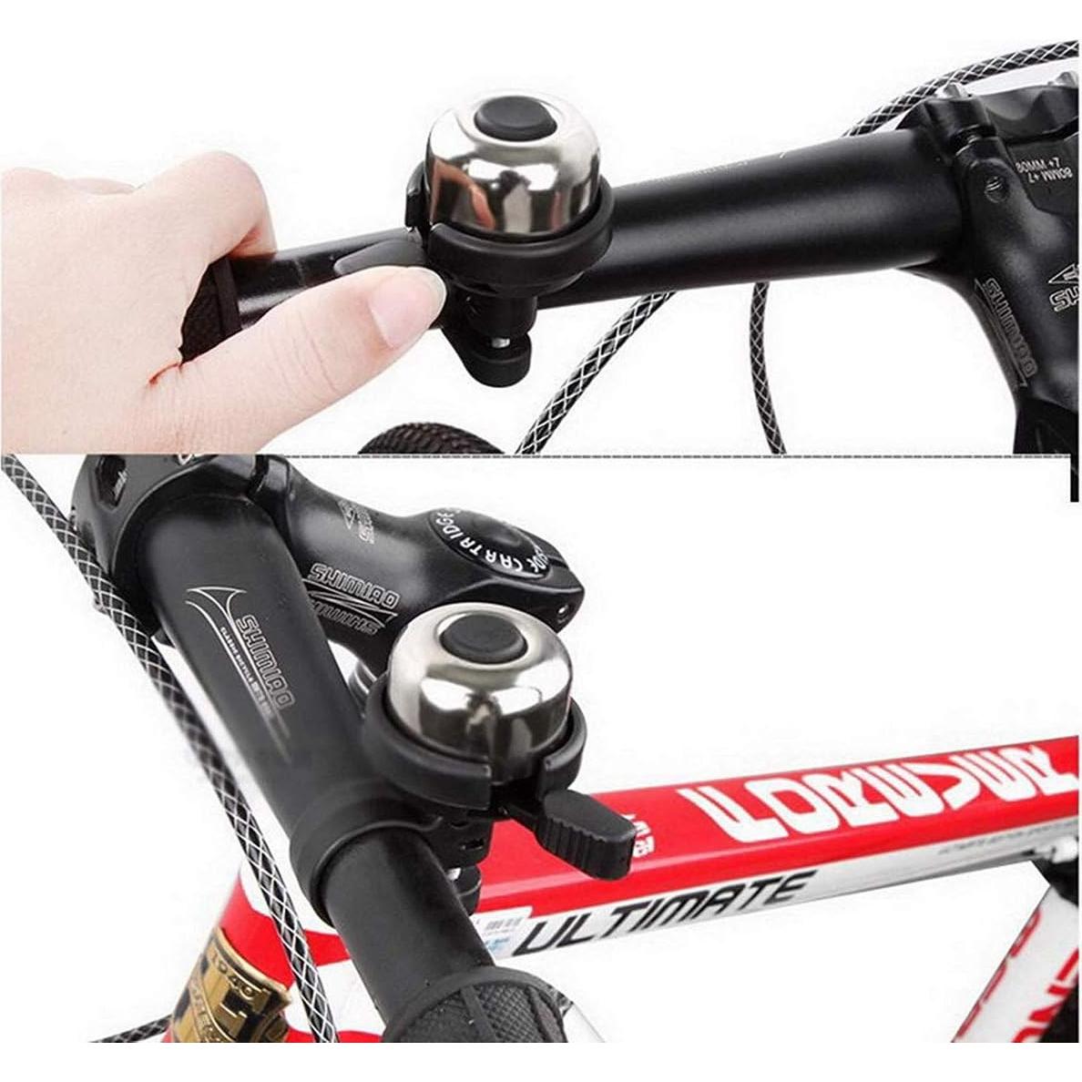 Timbres de Bicicleta Emoly, Paquete de 2, Latón, Negro