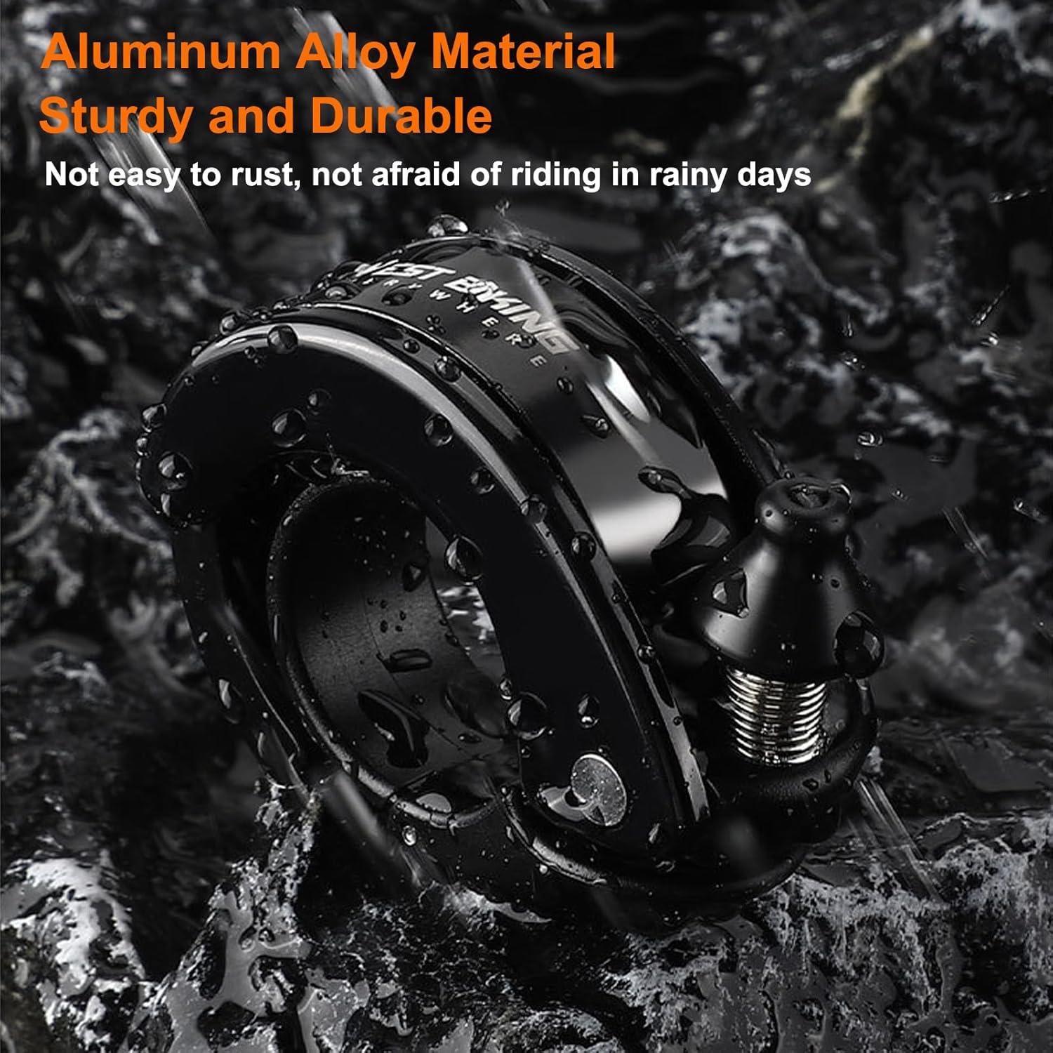 Campana de Bicicleta SONZUIA YP0706054 100dB Negra para Manillar 22.2mm