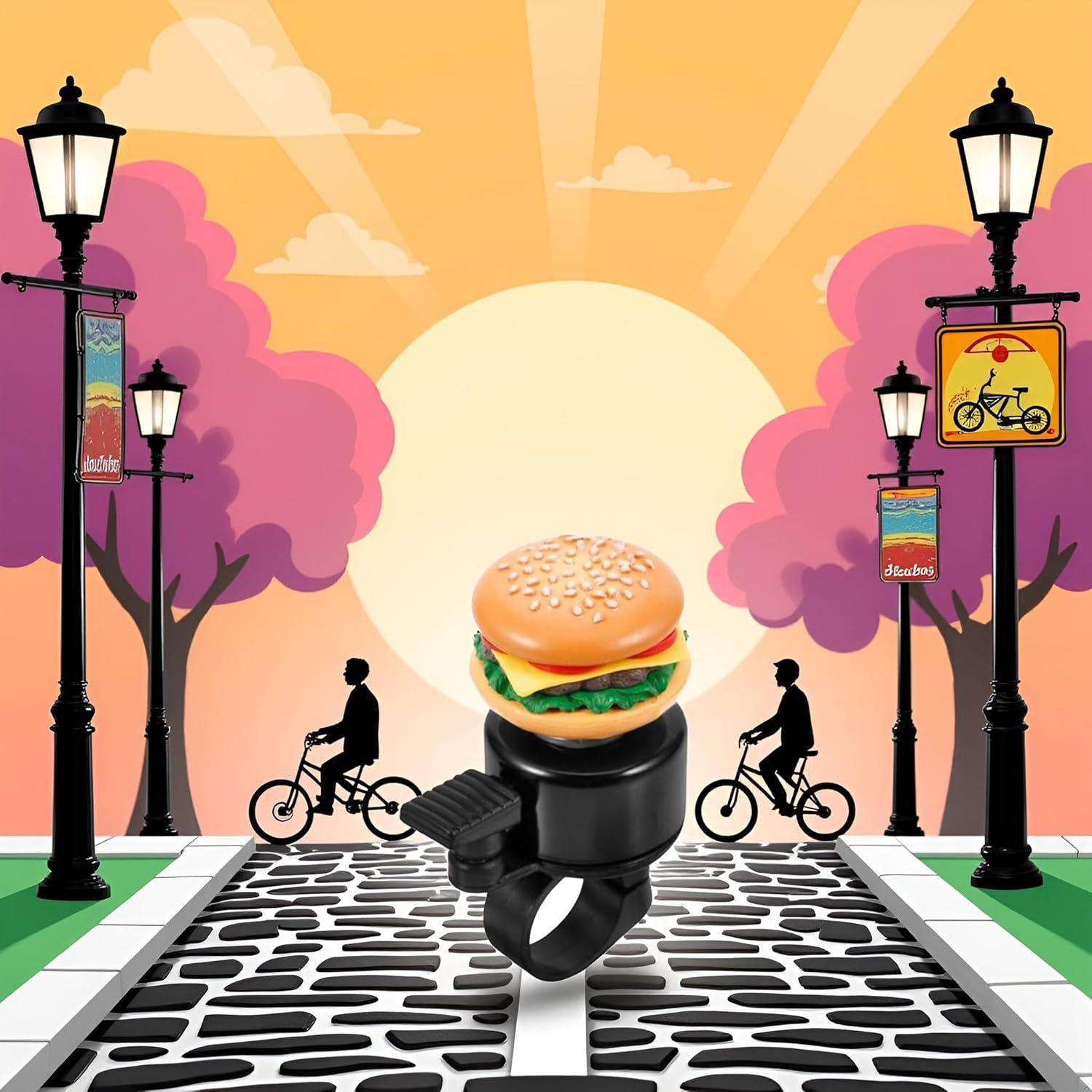 Timbre de bicicleta divertido ZhangyiHot hamburguesa grande