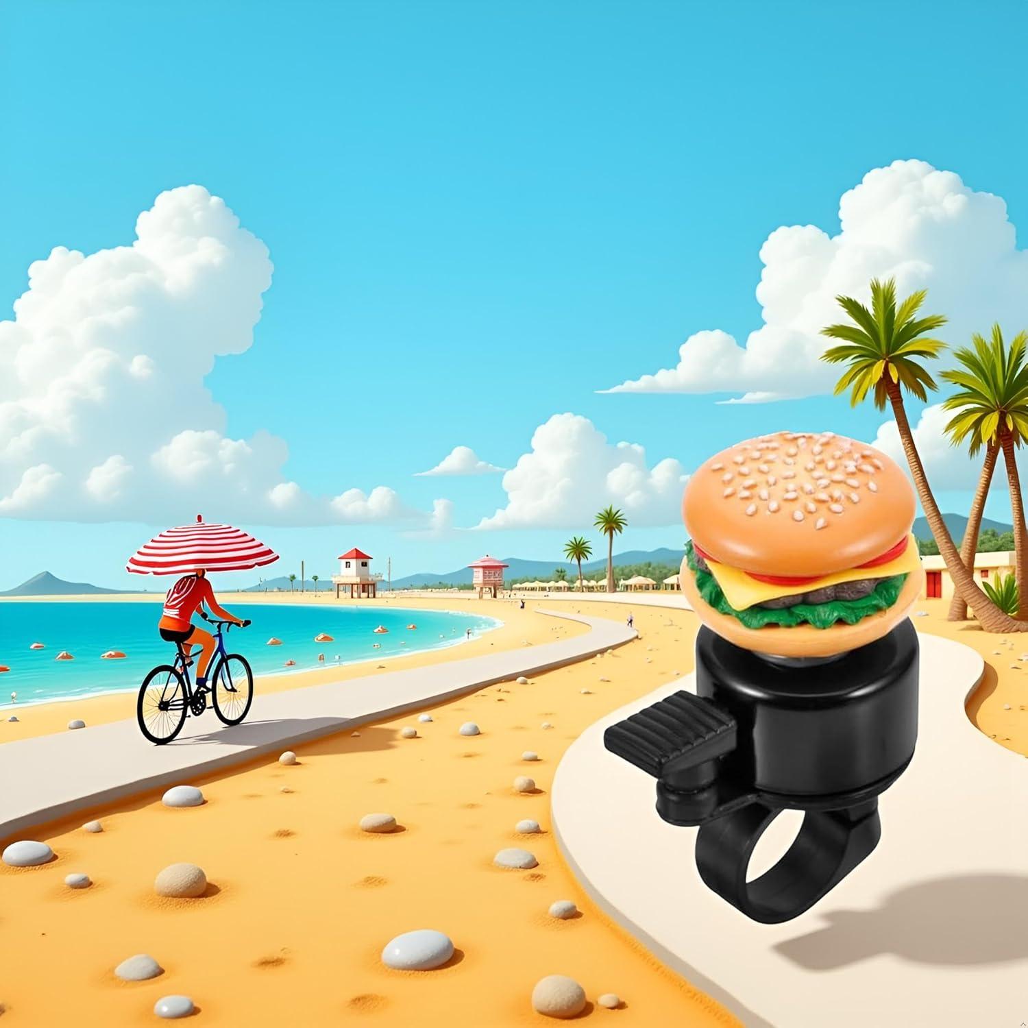 Timbre de bicicleta divertido ZhangyiHot hamburguesa grande