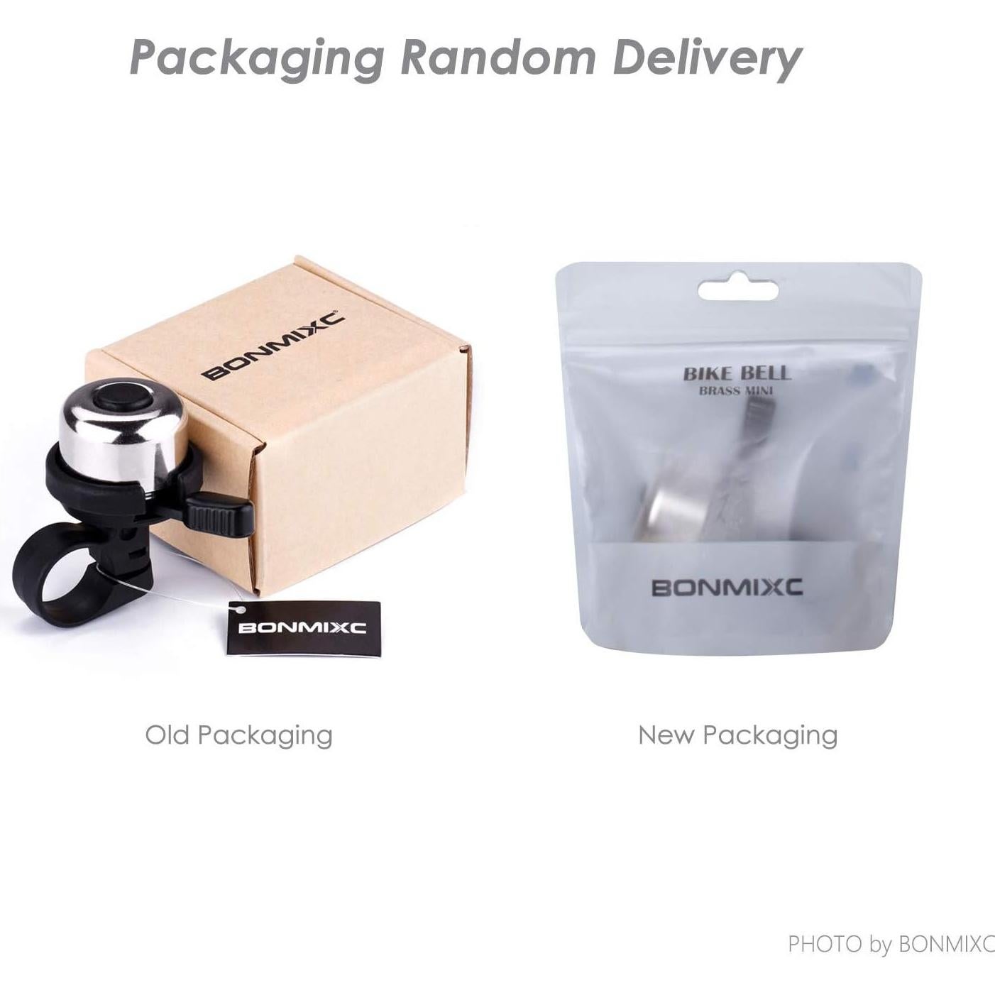 Campana de Bicicleta Mini BONMIXC de Latón Plata 21-23mm
