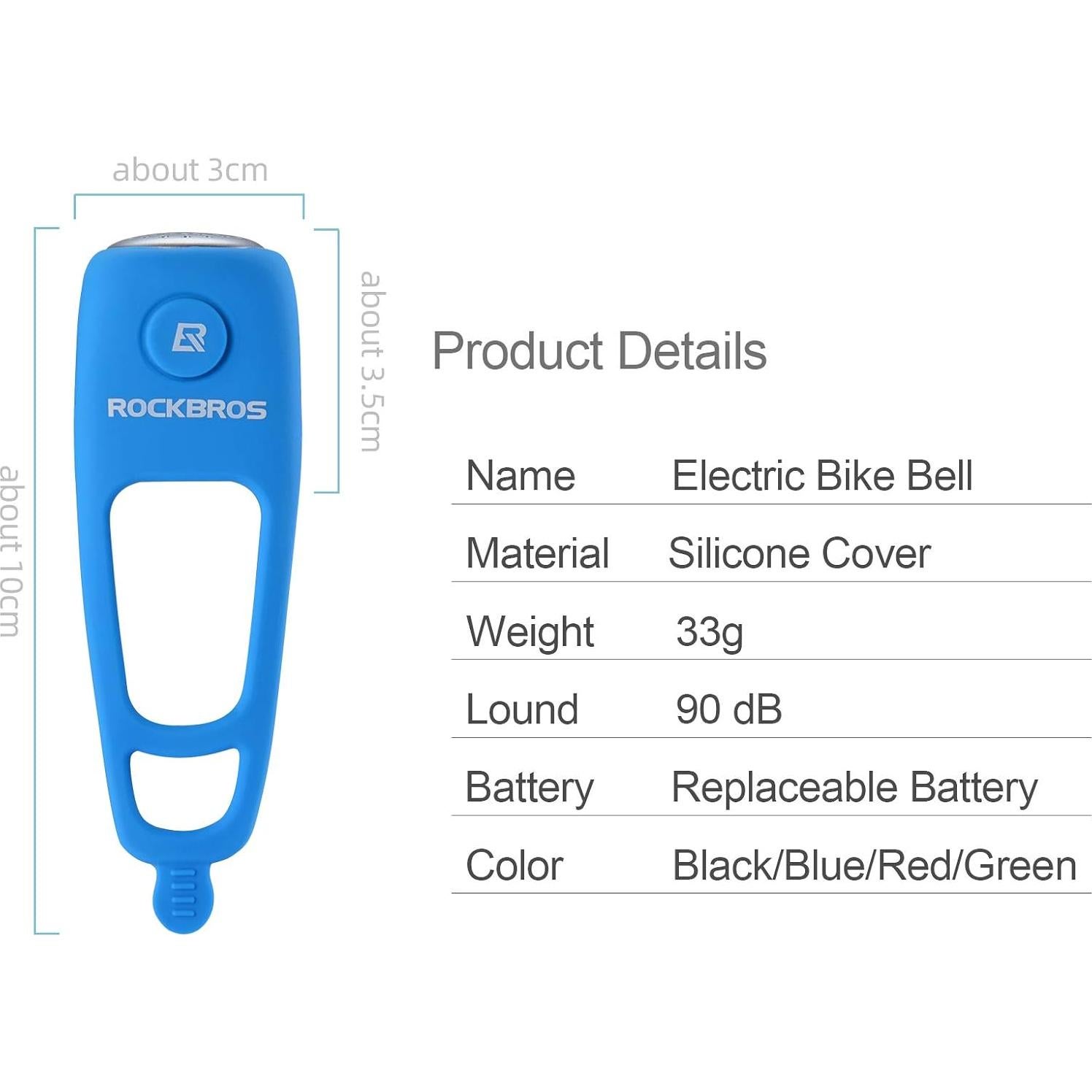 Claxon Eléctrico ROCKBROS para Bicicleta Resistente al Agua