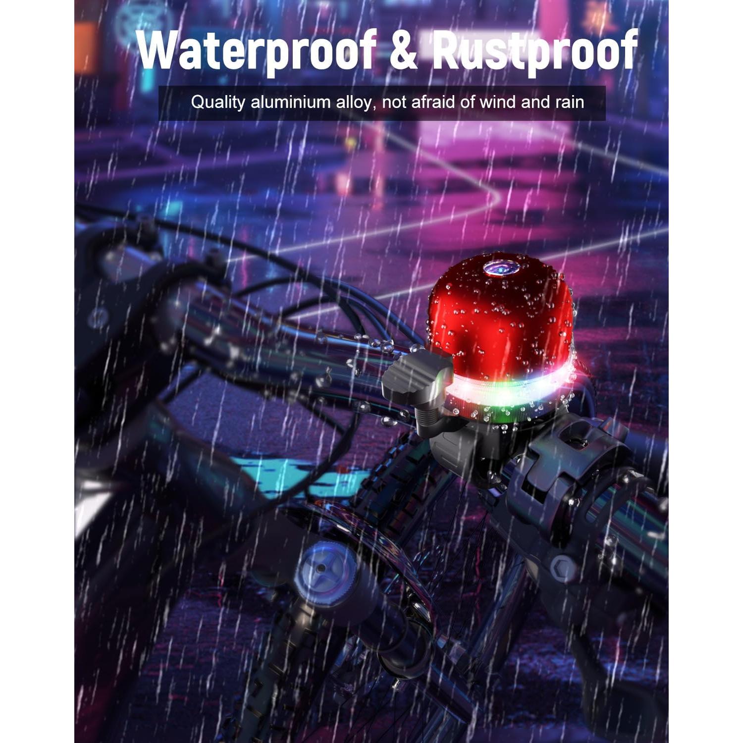 Timbre de bicicleta LED Mugkom con sonido fuerte y 3 modos