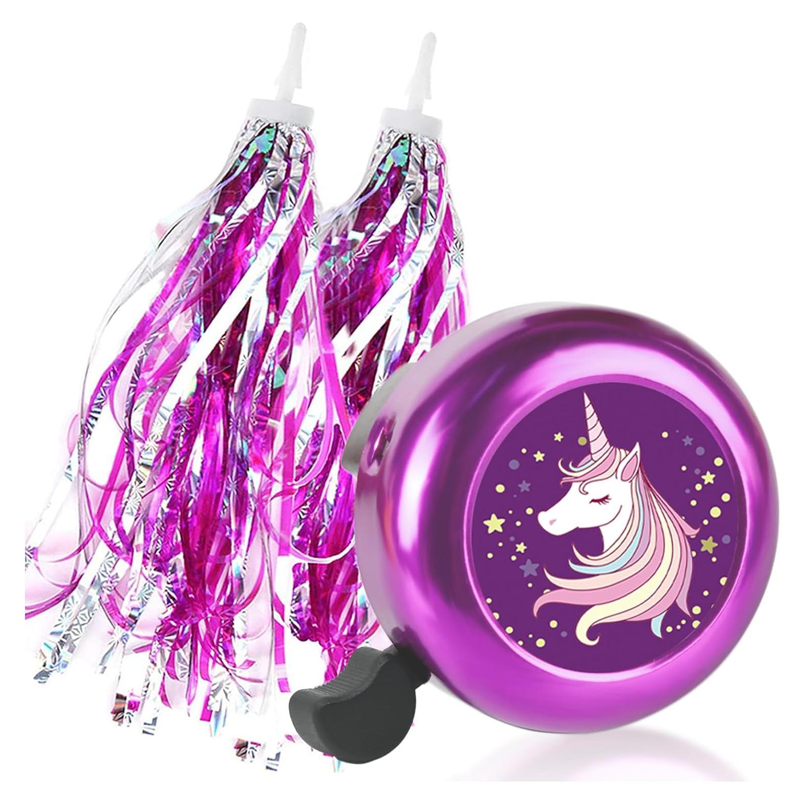 Campana de Bicicleta Vortika Unicornio + 2 Cintas Decorativas