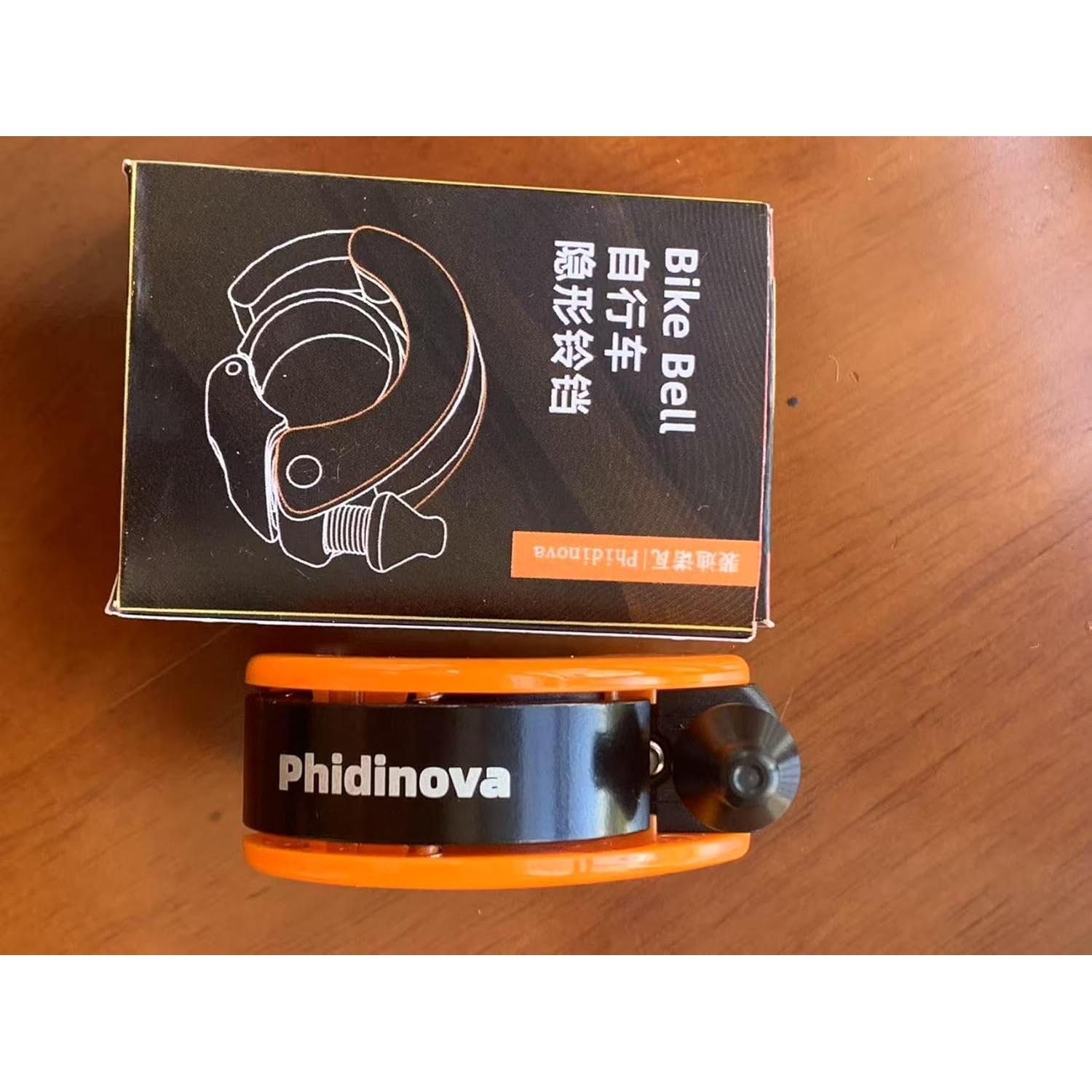 Timbre de Bicicleta Oculto Phidinova EH-1 100db Naranja Claro