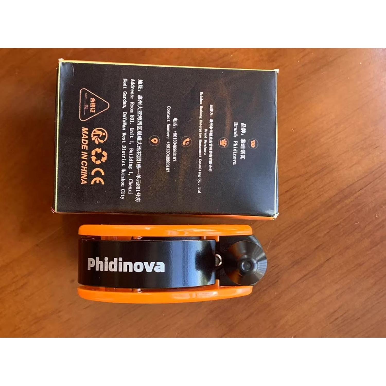 Timbre de Bicicleta Oculto Phidinova EH-1 100db Naranja Claro