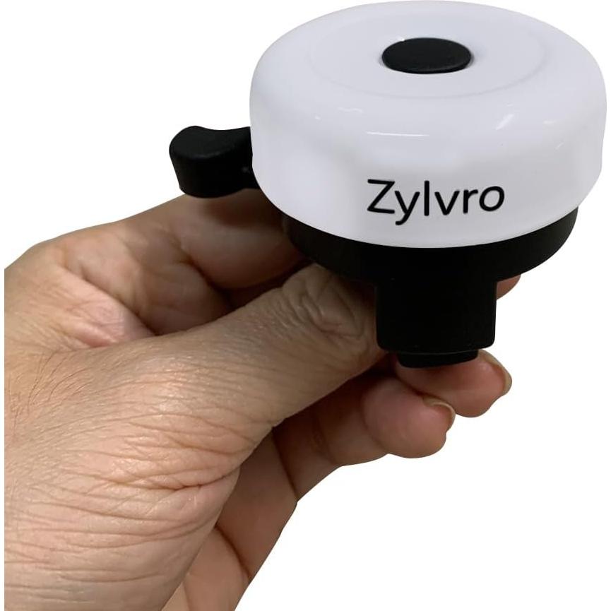 Campana de Bicicleta Zylvro Bell-1 Blanca, Sonido Claro y Fuerte