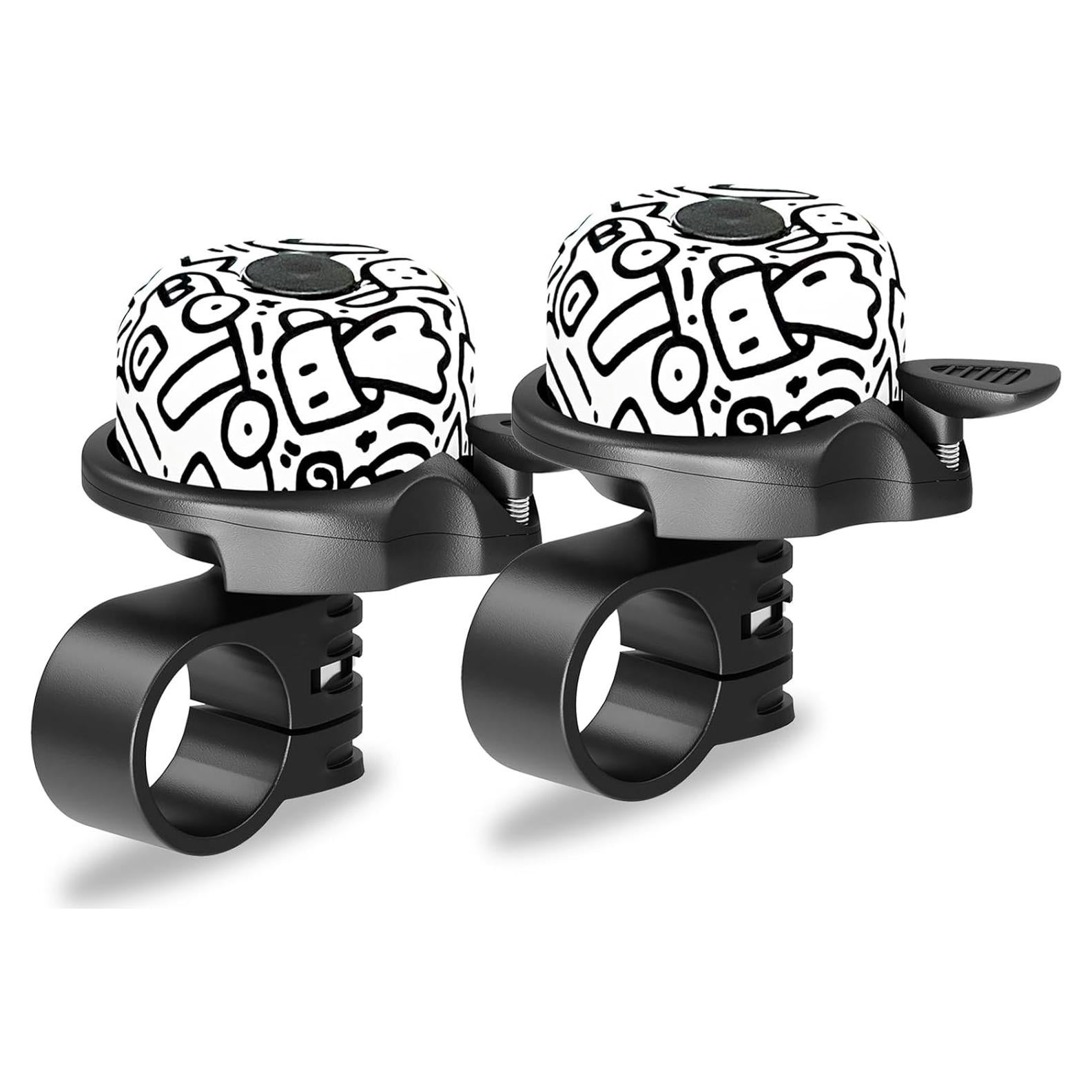 Campana de Bicicleta Rivsli RSUS-BB Graffiti Negra - Sonido Fuerte