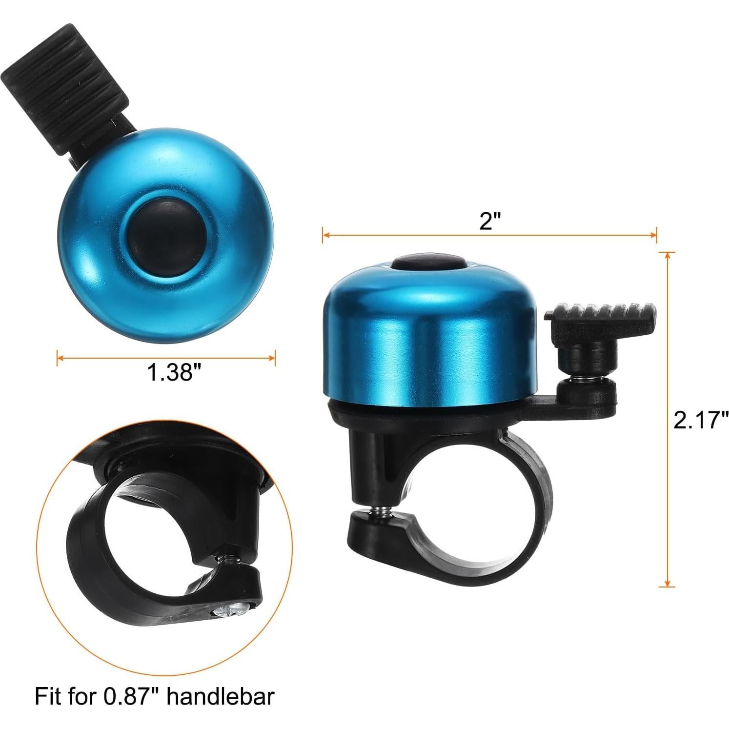 Timbre de bicicleta HARFINGTON de aluminio mini 360° azul