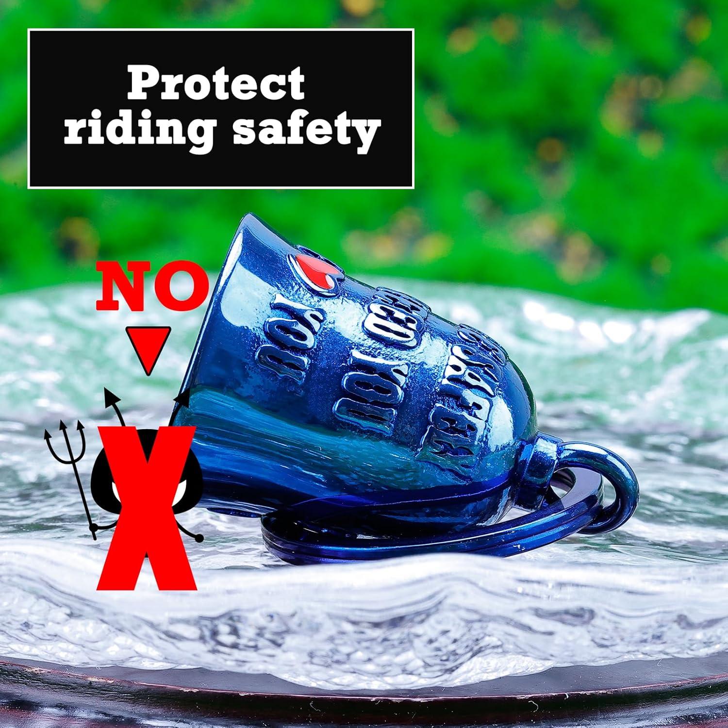 Campana de Motocicleta CYZBTBl 3D Azul - Accesorio de Seguridad