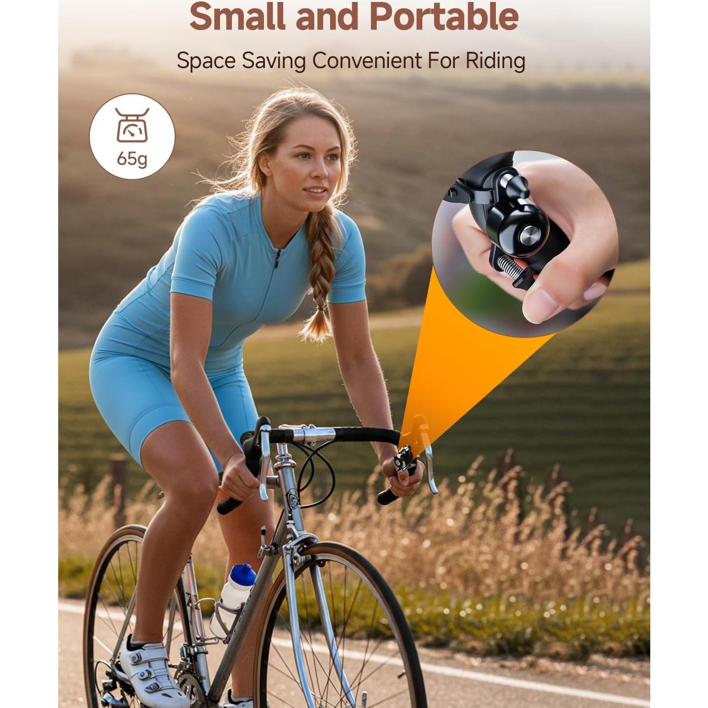 Campana de Bicicleta POWVINE Doble Martillo 100dB Ajustable