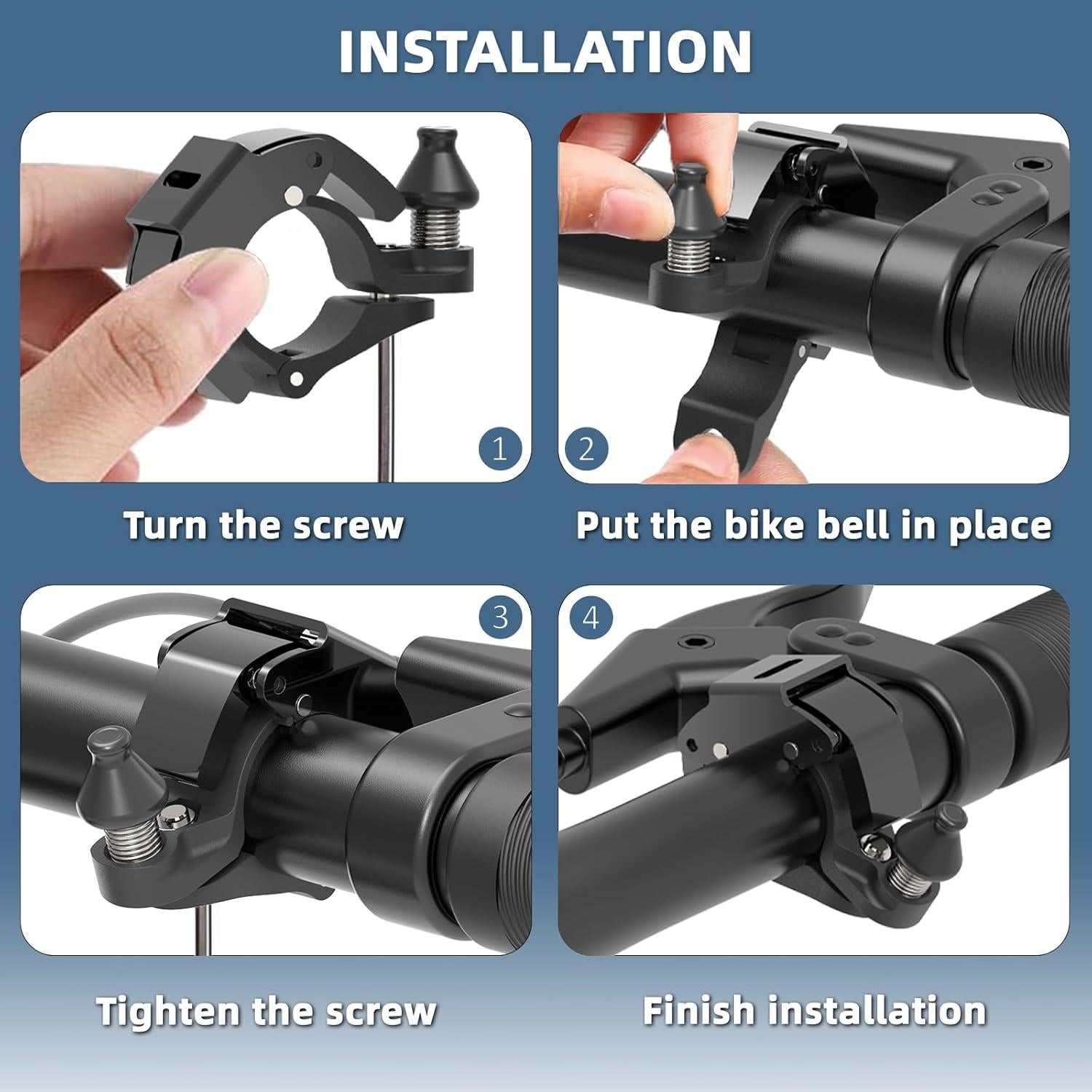 Campana de Bicicleta CJAID de Aluminio para Manillar 22-24mm