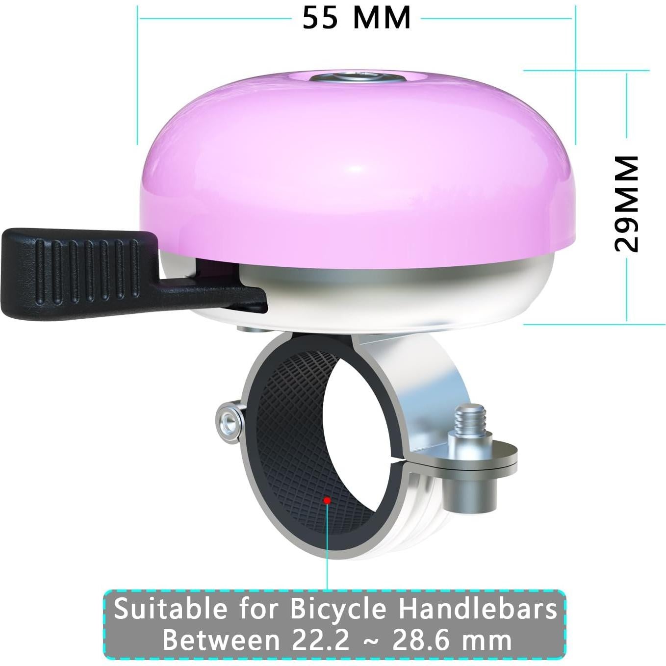 Campana de Bicicleta Greallthy Clásica Rosa para Manillar