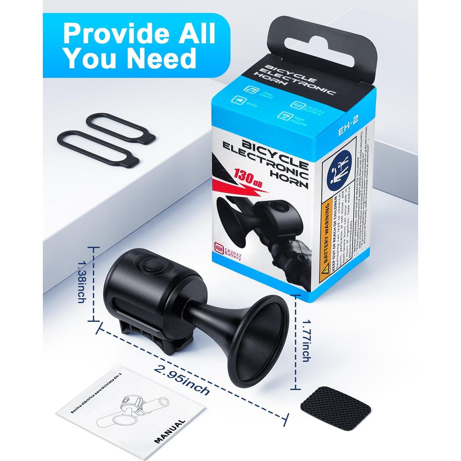 Timbre Eléctrico para Bicicleta POWVINE 130db Montaje Manillar