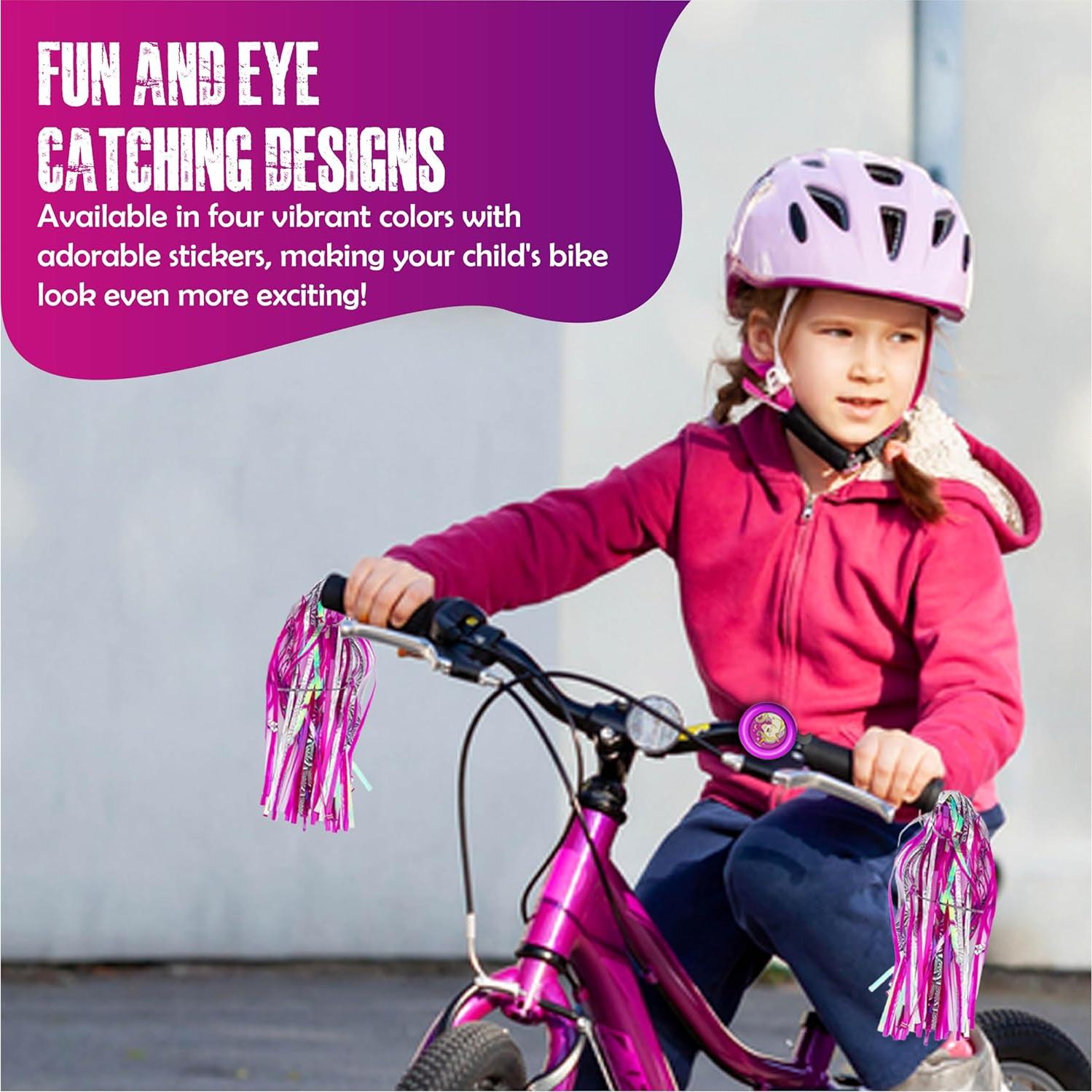 Timbre de Bicicleta Rivsli RSUS-BB06 Púrpura con Streamers